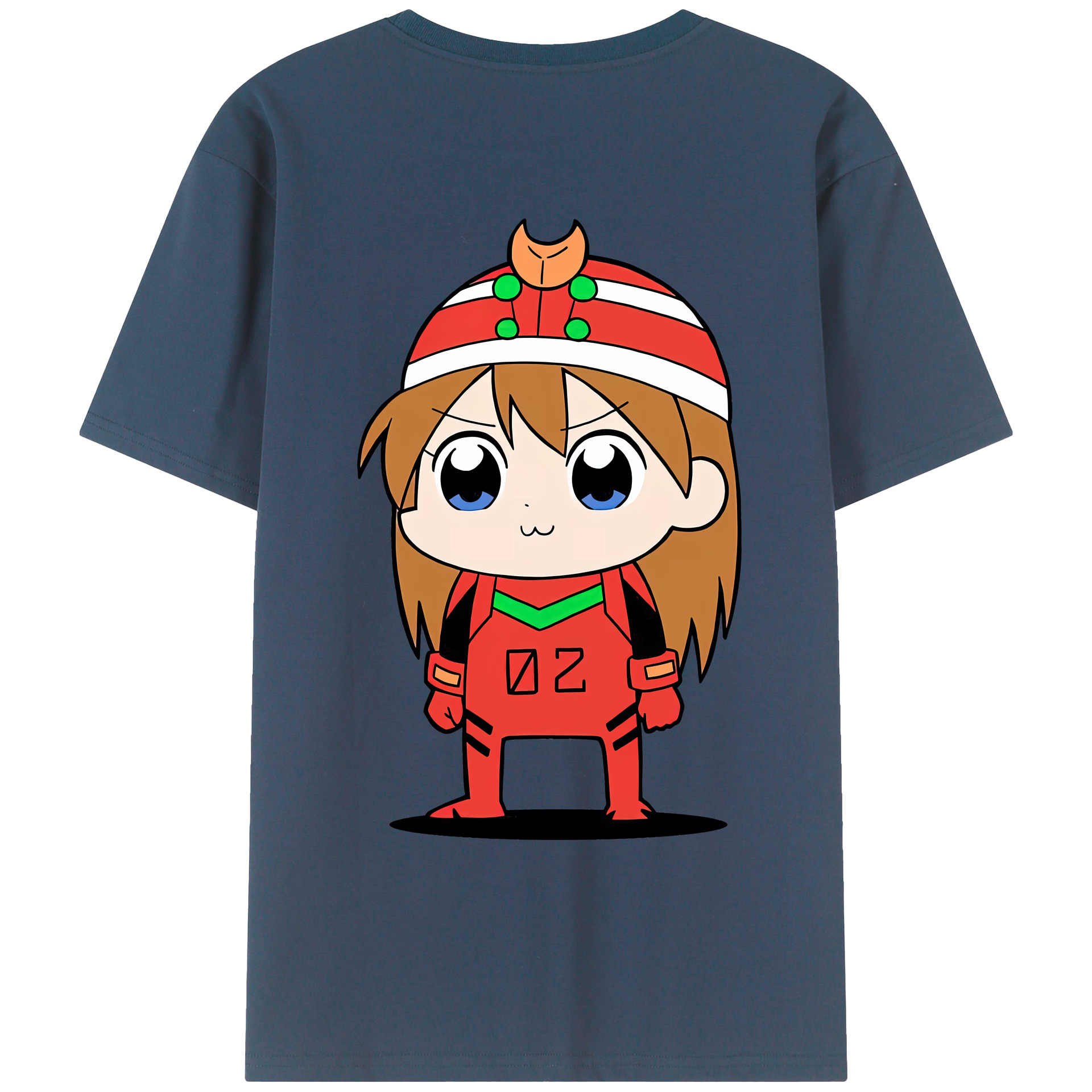 （画像用） EVA 新世紀エヴァンゲリオン 綿100％ メンズ半袖Tシャツ（バックプリント） 通気性