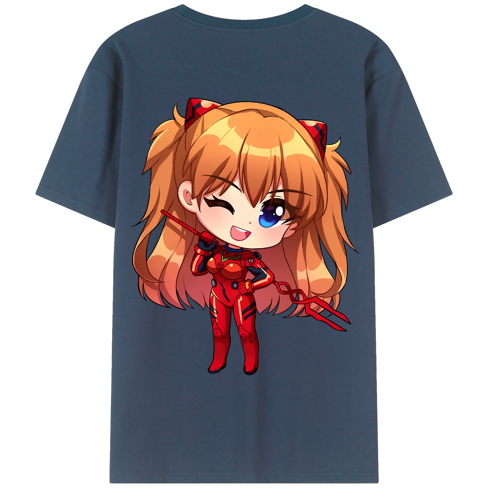 （画像用） EVA 新世紀エヴァンゲリオン 綿100％ メンズ半袖Tシャツ（バックプリント） 通気性