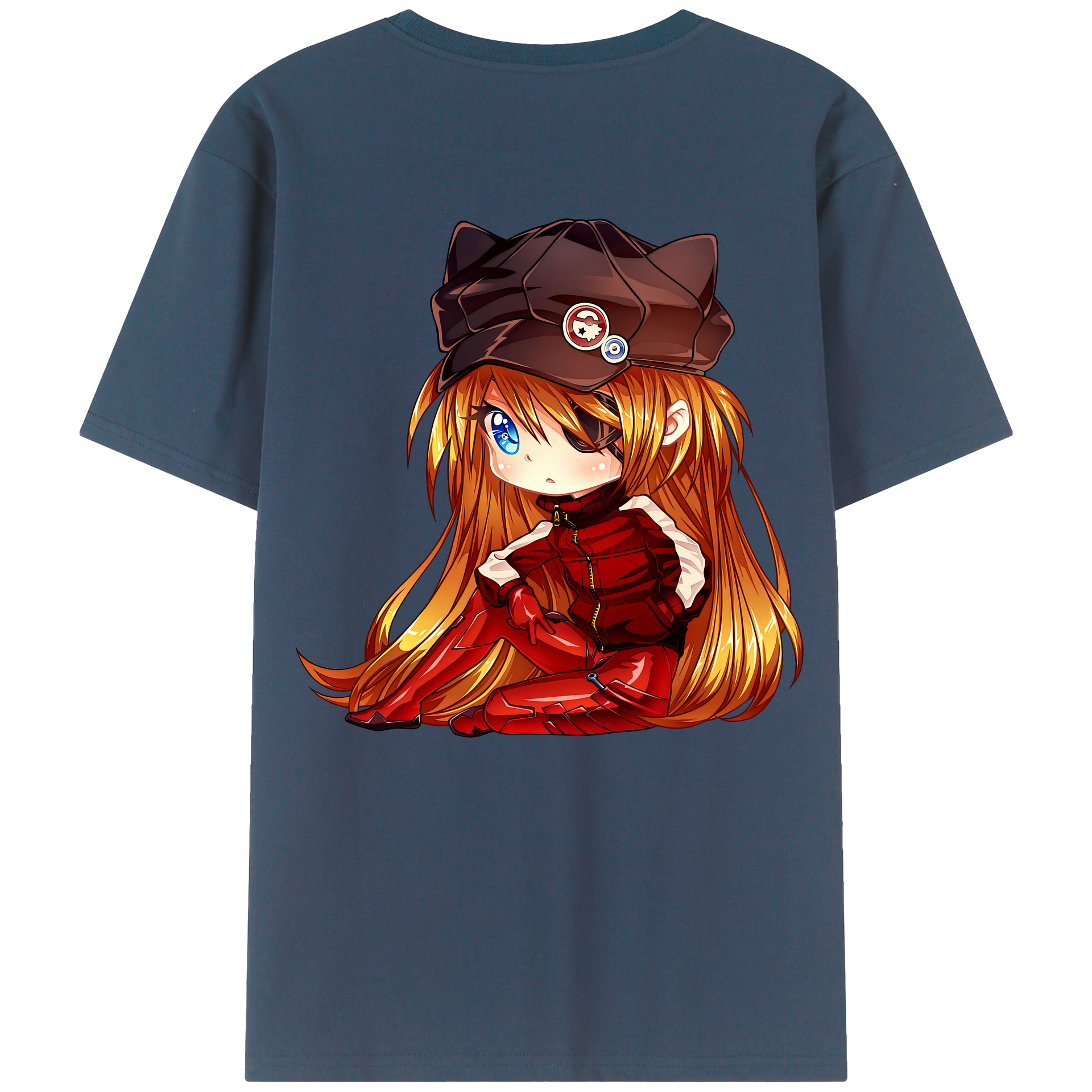 （画像用） EVA 新世紀エヴァンゲリオン 綿100％ メンズ半袖Tシャツ（バックプリント） 通気性