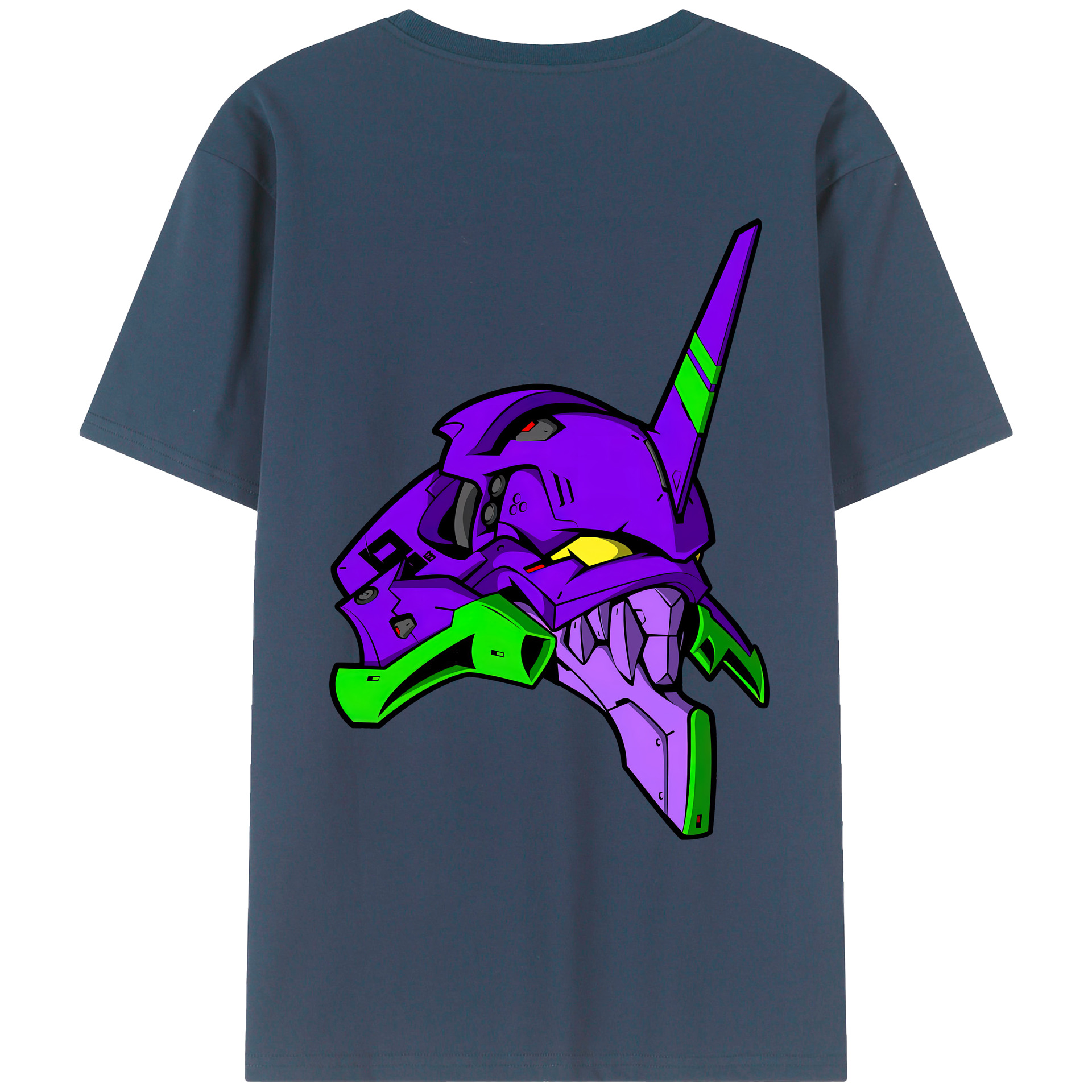 （画像用） EVA 新世紀エヴァンゲリオン 綿100％ メンズ半袖Tシャツ（バックプリント） 通気性