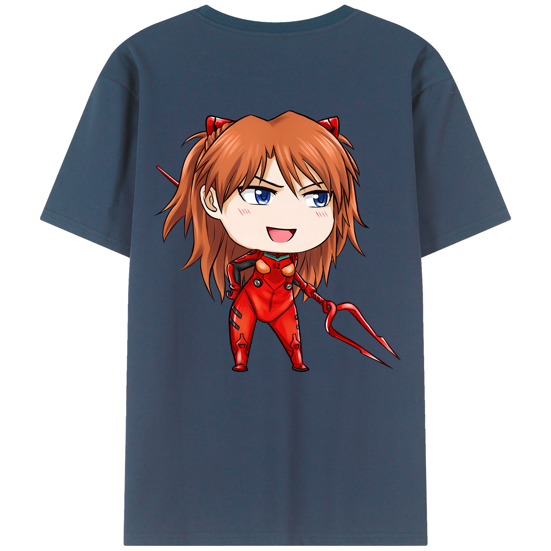 （画像用） EVA 新世紀エヴァンゲリオン 綿100％ メンズ半袖Tシャツ（バックプリント） 通気性
