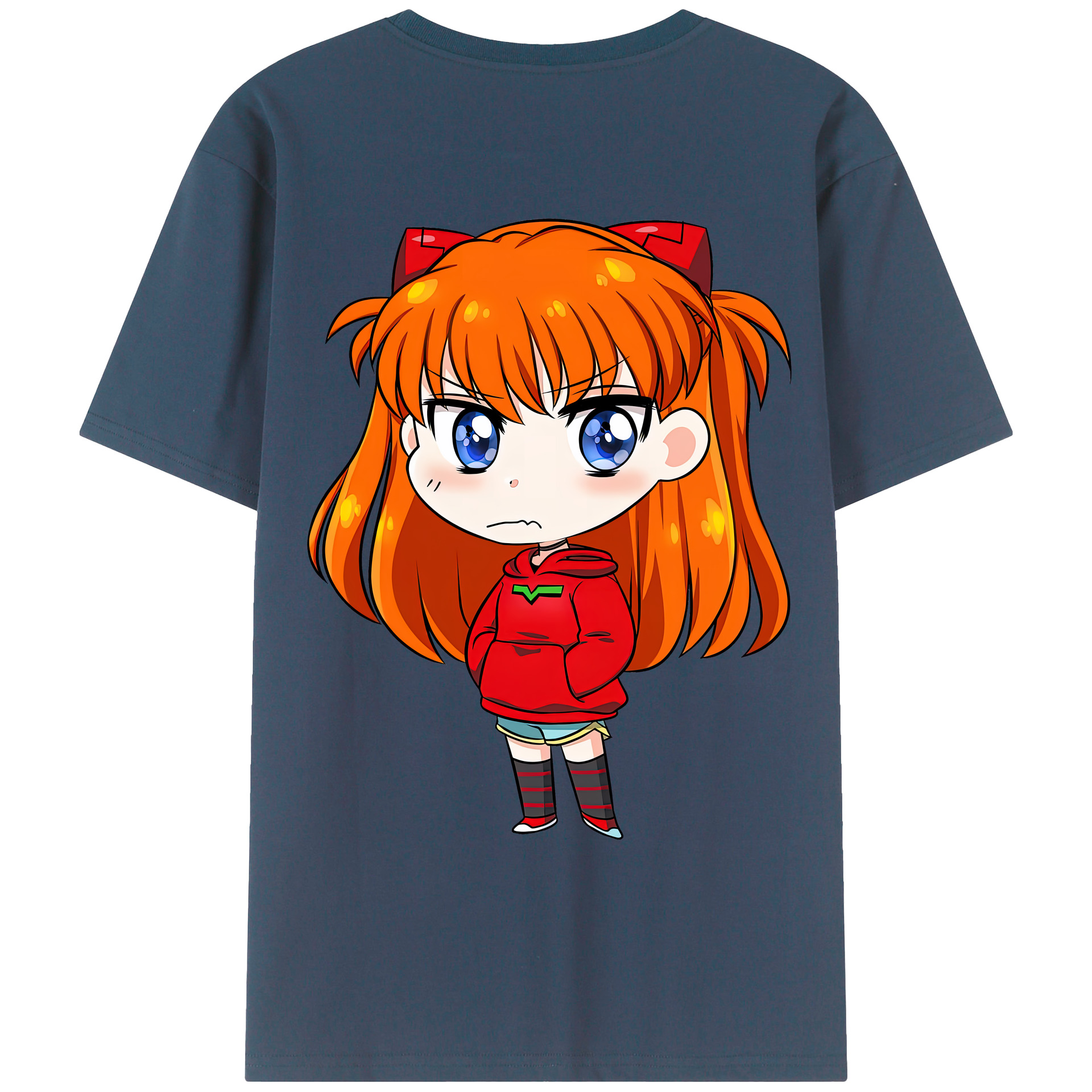 （画像用） EVA 新世紀エヴァンゲリオン 綿100％ メンズ半袖Tシャツ（バックプリント） 通気性