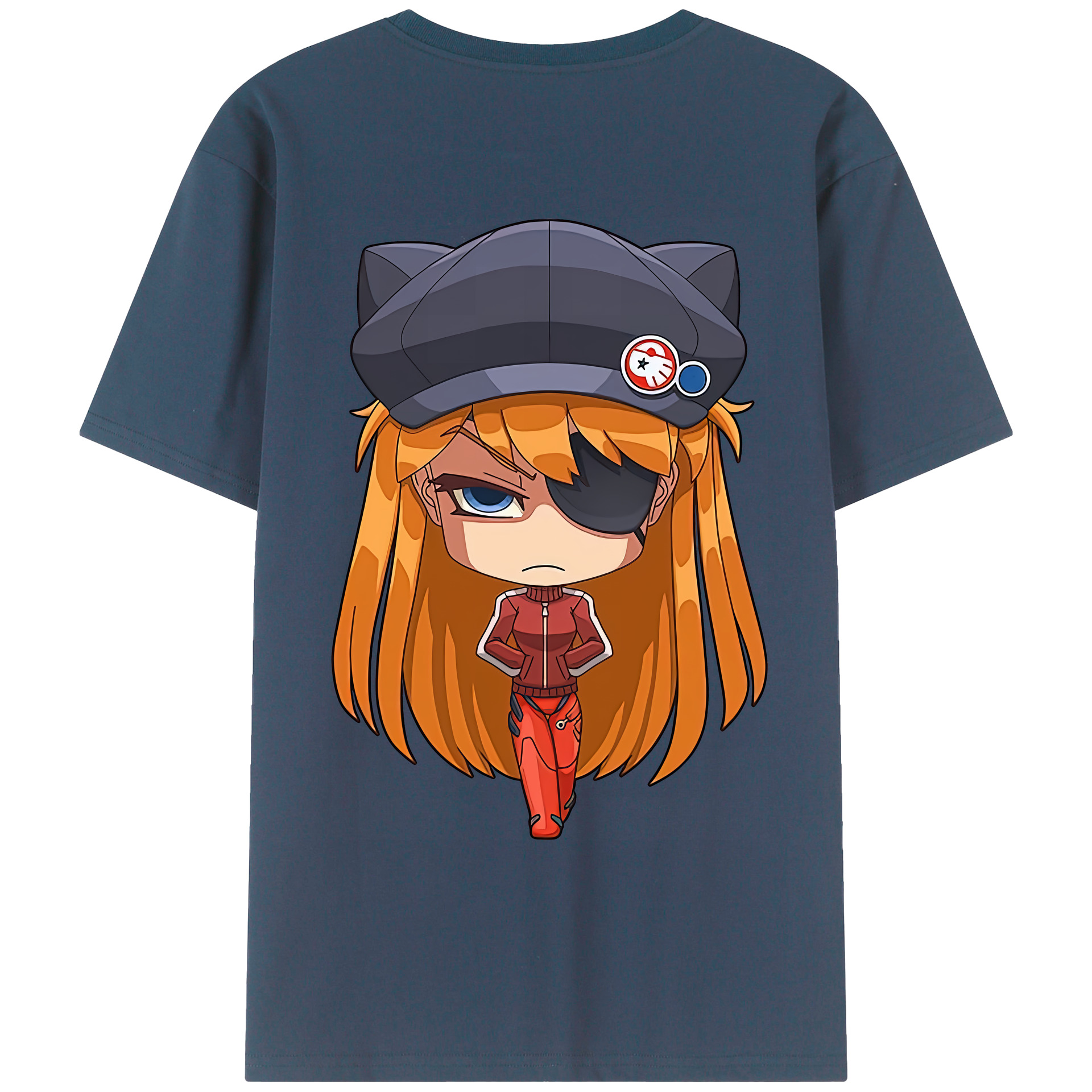 （画像用） EVA 新世紀エヴァンゲリオン 綿100％ メンズ半袖Tシャツ（バックプリント） 通気性