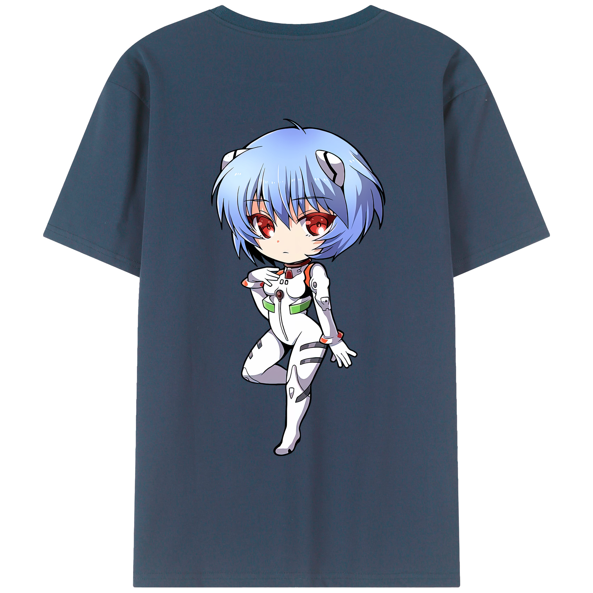 （画像用） EVA 新世紀エヴァンゲリオン 綿100％ メンズ半袖Tシャツ（バックプリント） 通気性