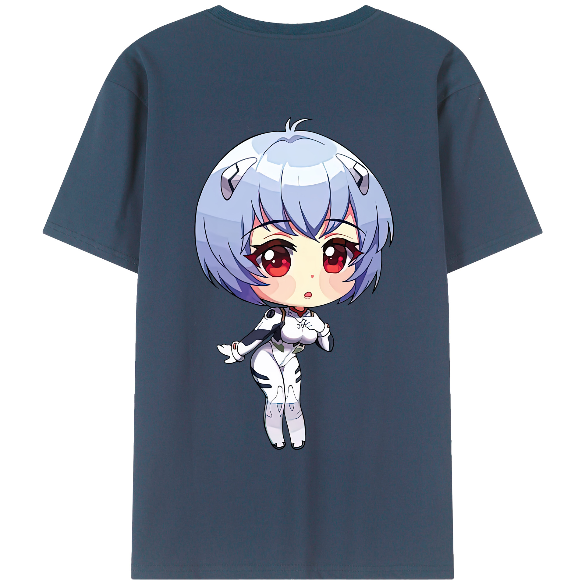 （画像用） EVA 新世紀エヴァンゲリオン 綿100％ メンズ半袖Tシャツ（バックプリント） 通気性