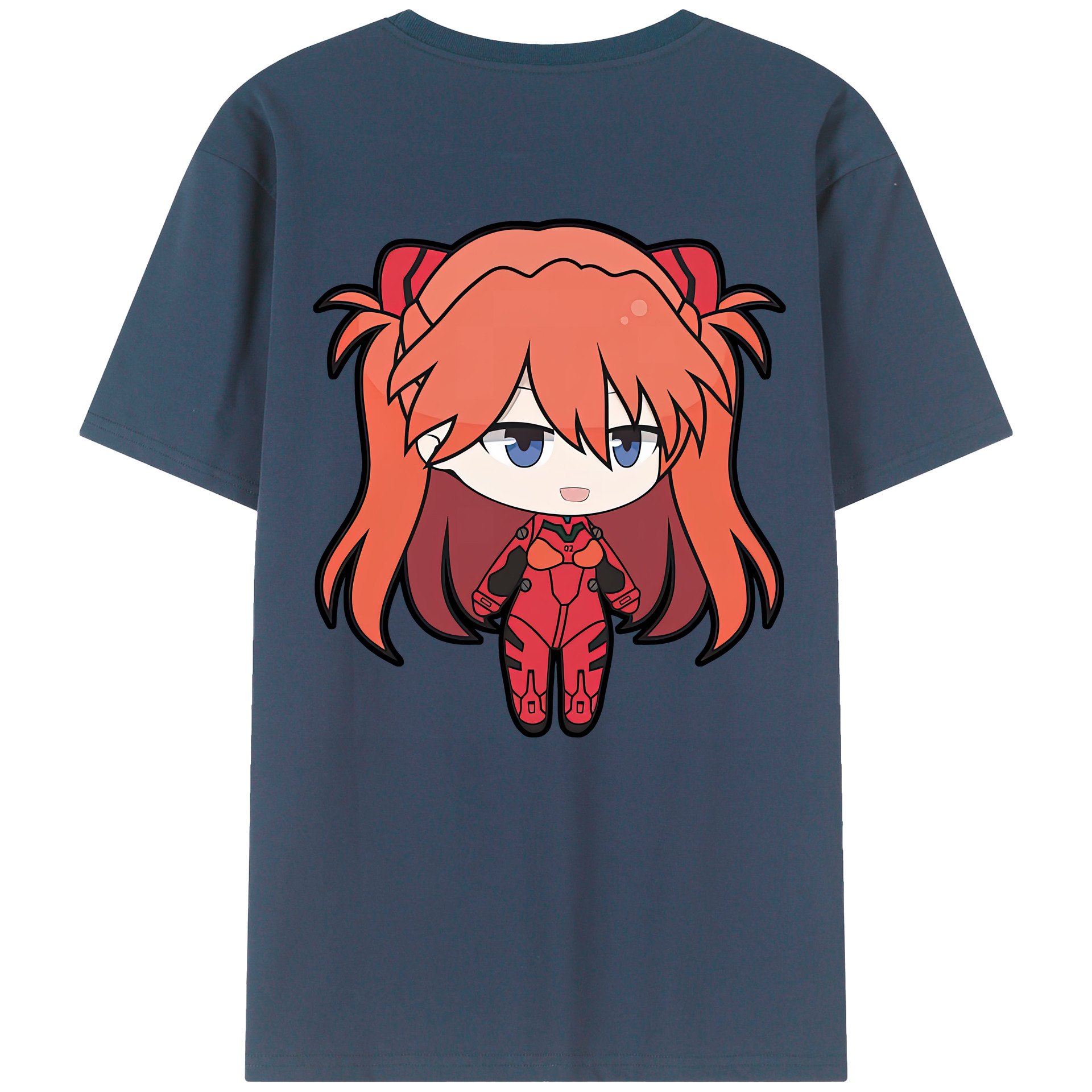 （画像用） EVA 新世紀エヴァンゲリオン 綿100％ メンズ半袖Tシャツ（バックプリント） 通気性