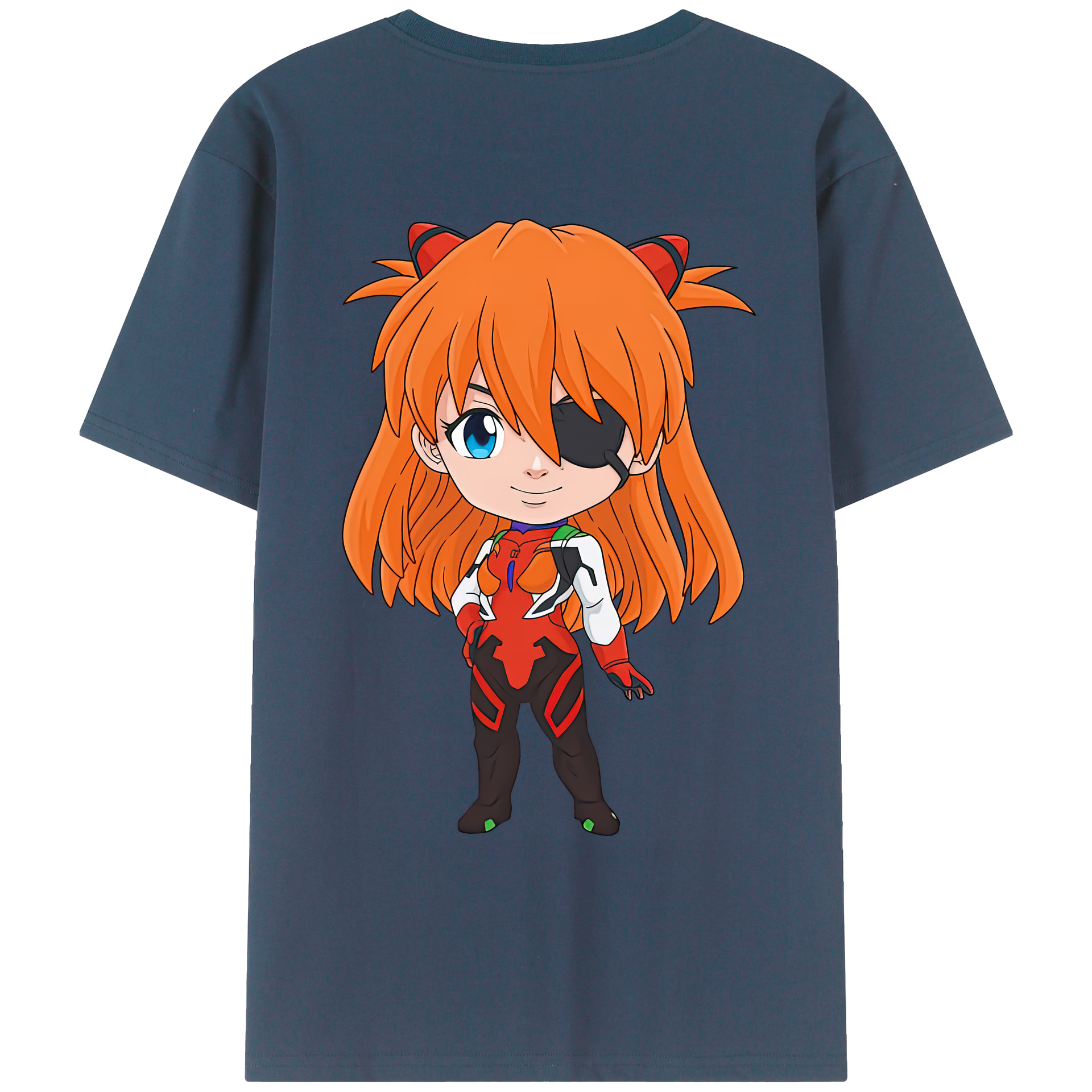 （画像用） EVA 新世紀エヴァンゲリオン 綿100％ メンズ半袖Tシャツ（バックプリント） 通気性