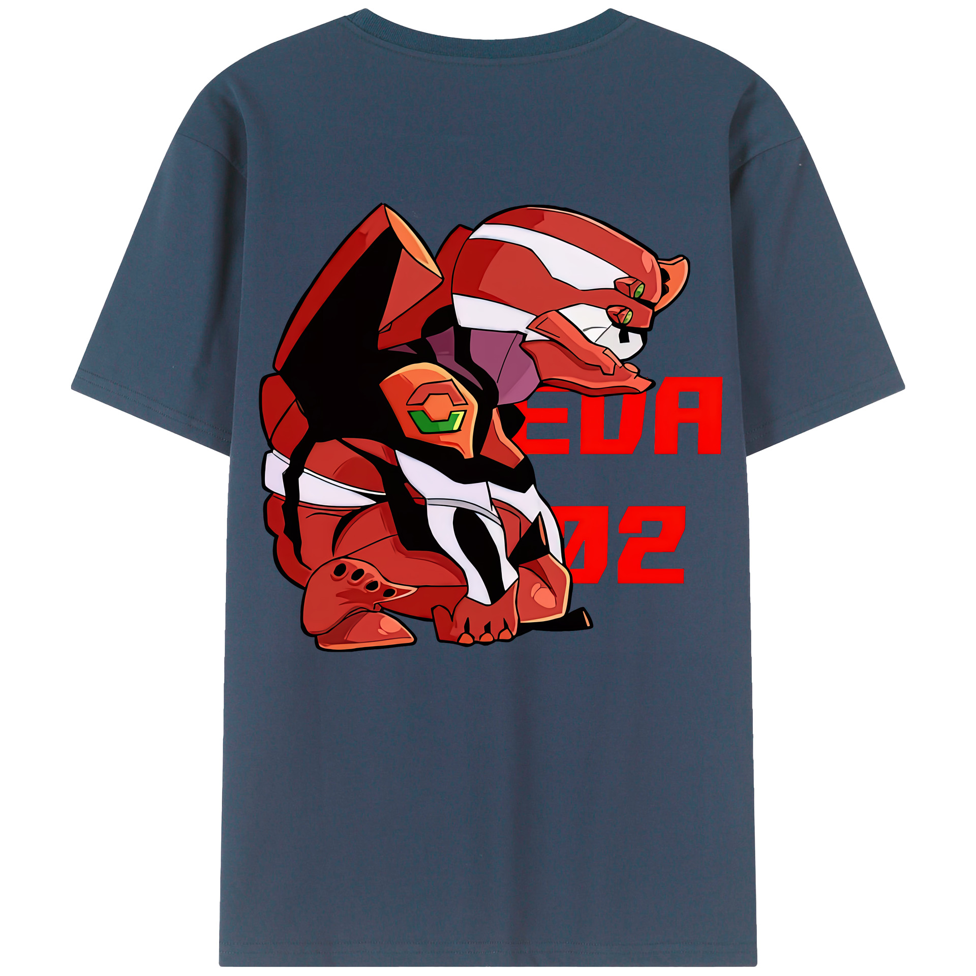 （画像用） EVA 新世紀エヴァンゲリオン 綿100％ メンズ半袖Tシャツ（バックプリント） 通気性