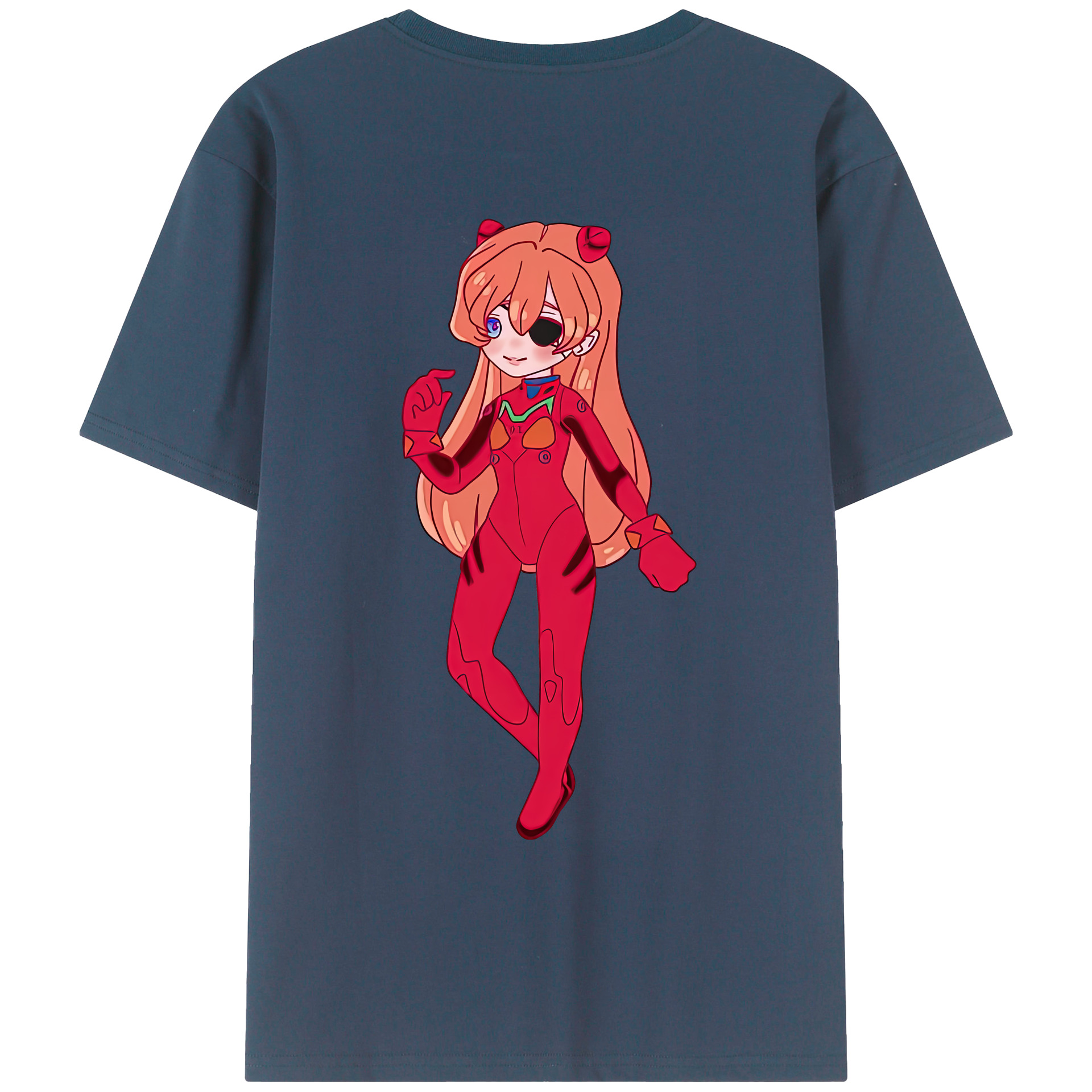 （画像用） EVA 新世紀エヴァンゲリオン 綿100％ メンズ半袖Tシャツ（バックプリント） 通気性