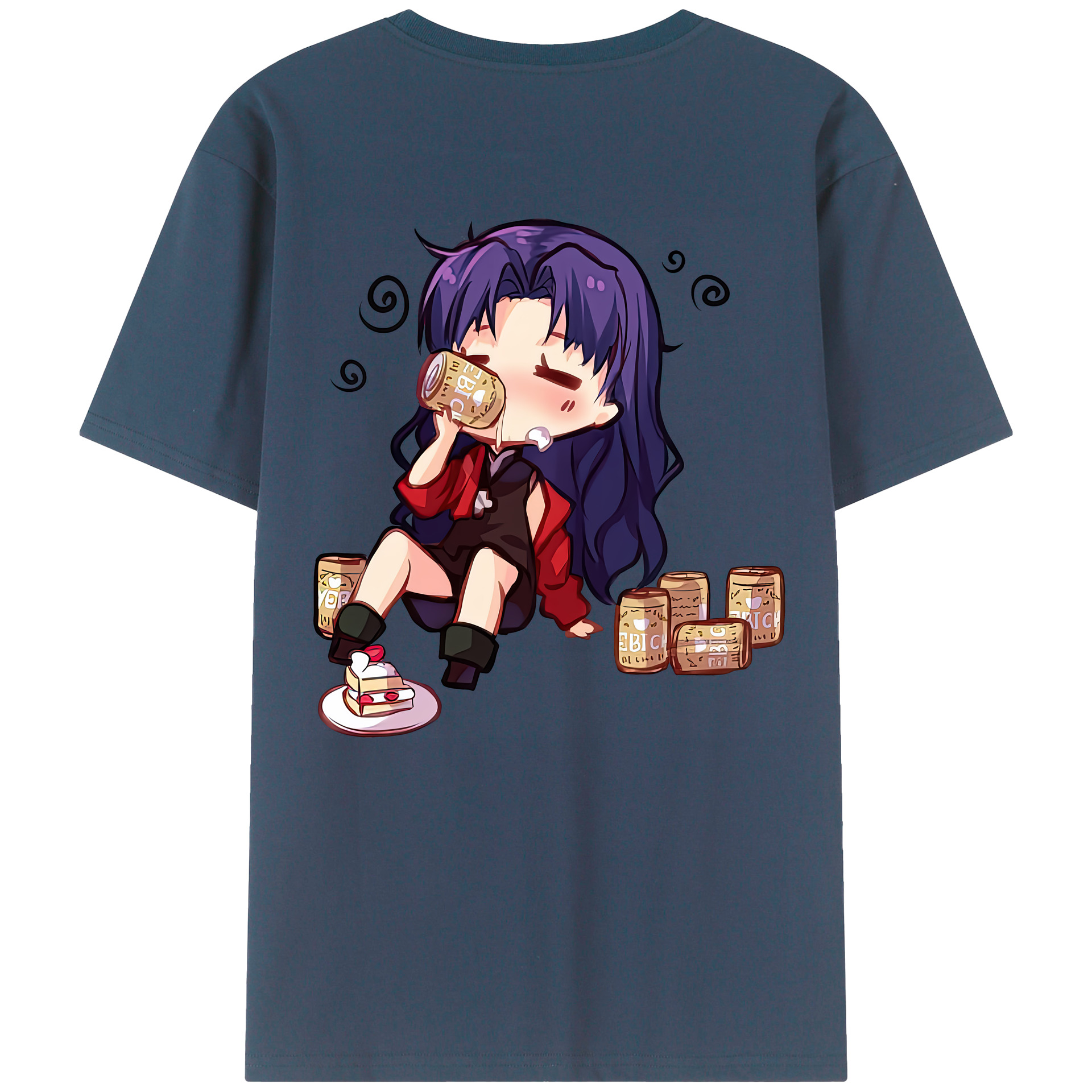 （画像用） EVA 新世紀エヴァンゲリオン 綿100％ メンズ半袖Tシャツ（バックプリント） 通気性