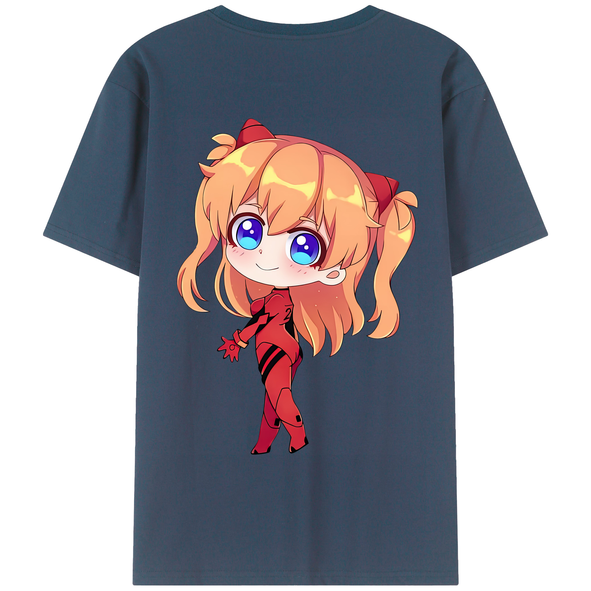 （画像用） EVA 新世紀エヴァンゲリオン 綿100％ メンズ半袖Tシャツ（バックプリント） 通気性