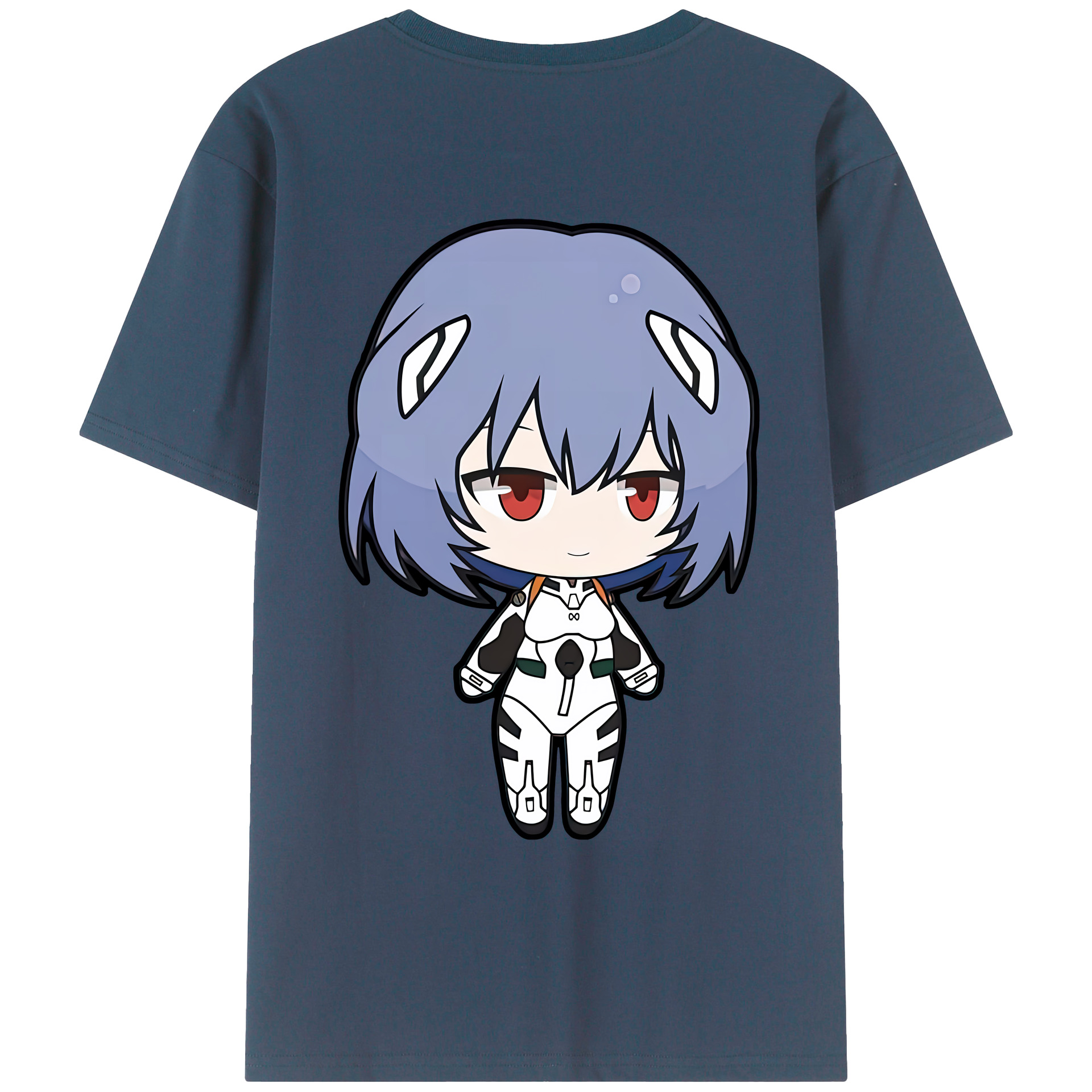 （画像用） EVA 新世紀エヴァンゲリオン 綿100％ メンズ半袖Tシャツ（バックプリント） 通気性
