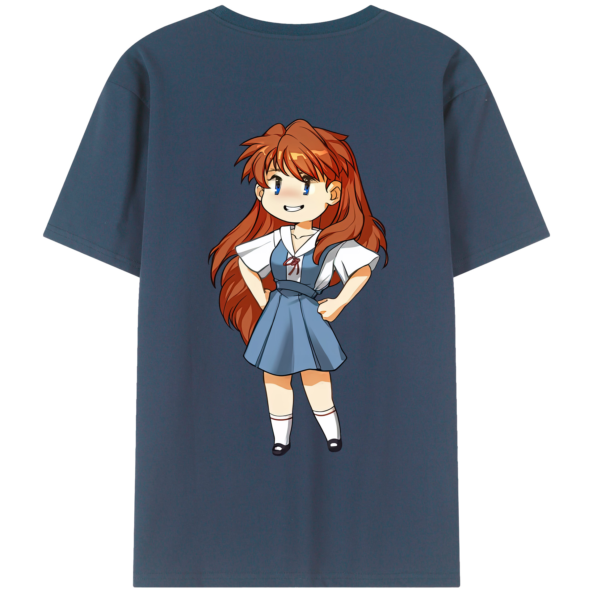 （画像用） EVA 新世紀エヴァンゲリオン 綿100％ メンズ半袖Tシャツ（バックプリント） 通気性