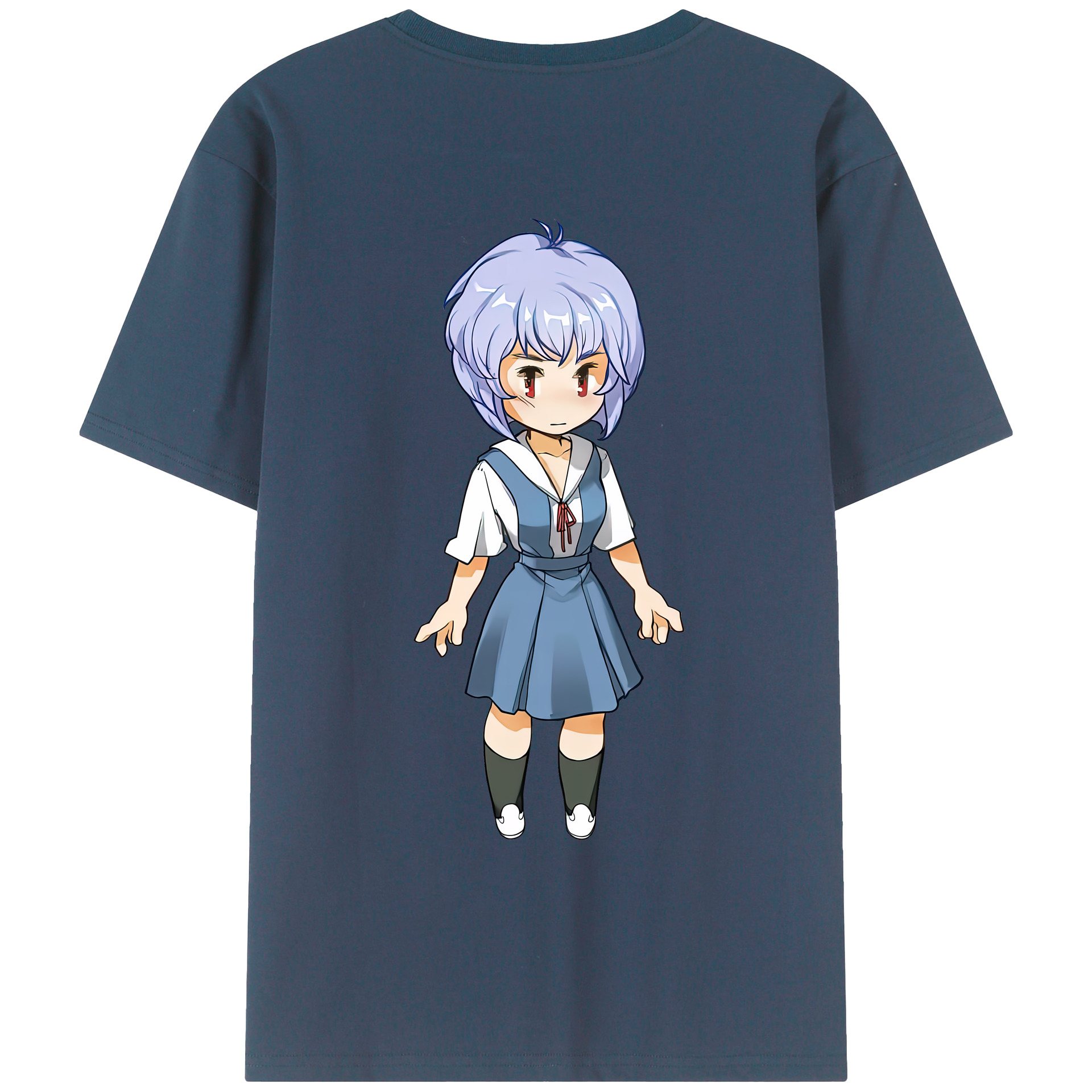 （画像用） EVA 新世紀エヴァンゲリオン 綿100％ メンズ半袖Tシャツ（バックプリント） 通気性