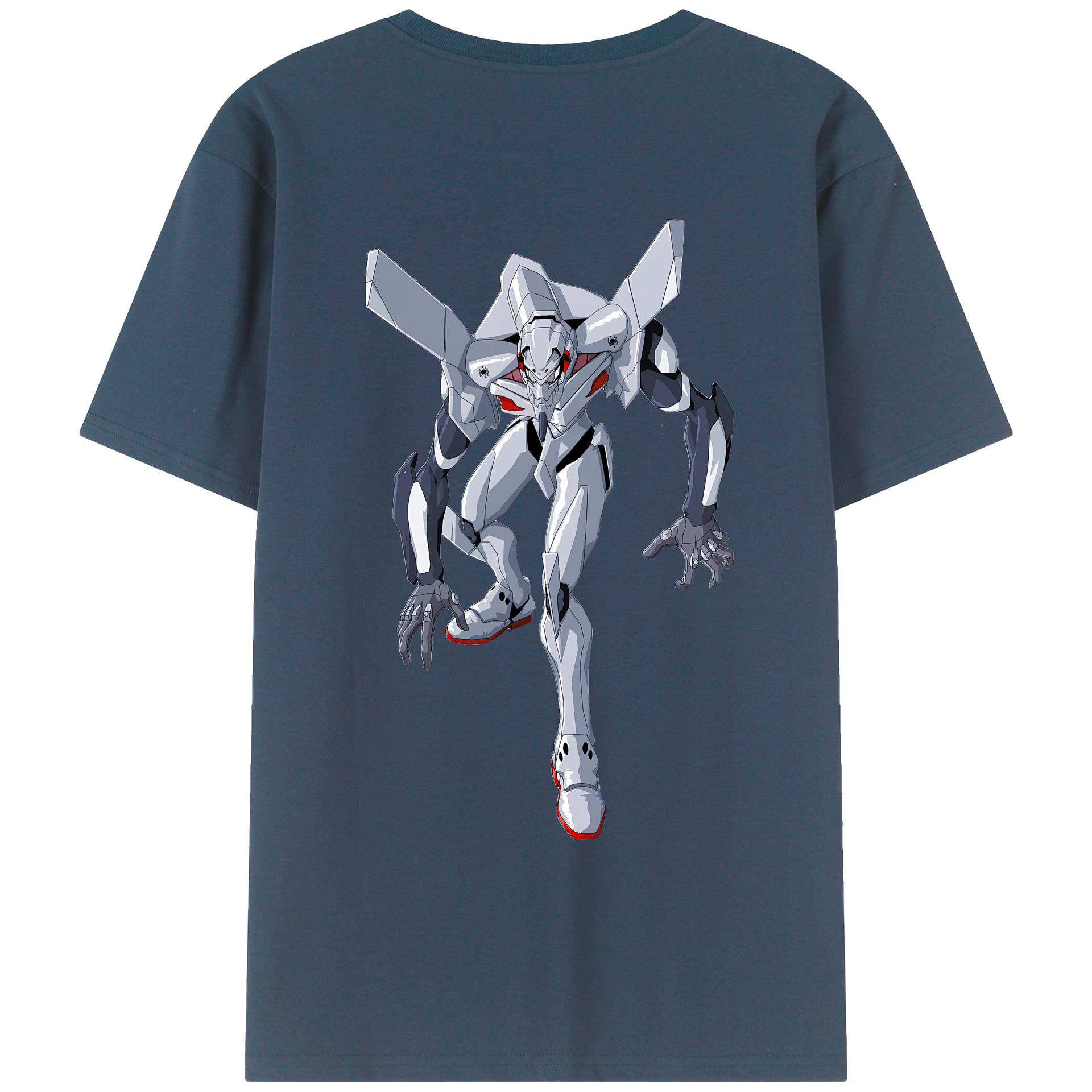 （画像用） EVA 新世紀エヴァンゲリオン 綿100％ メンズ半袖Tシャツ（バックプリント） 通気性