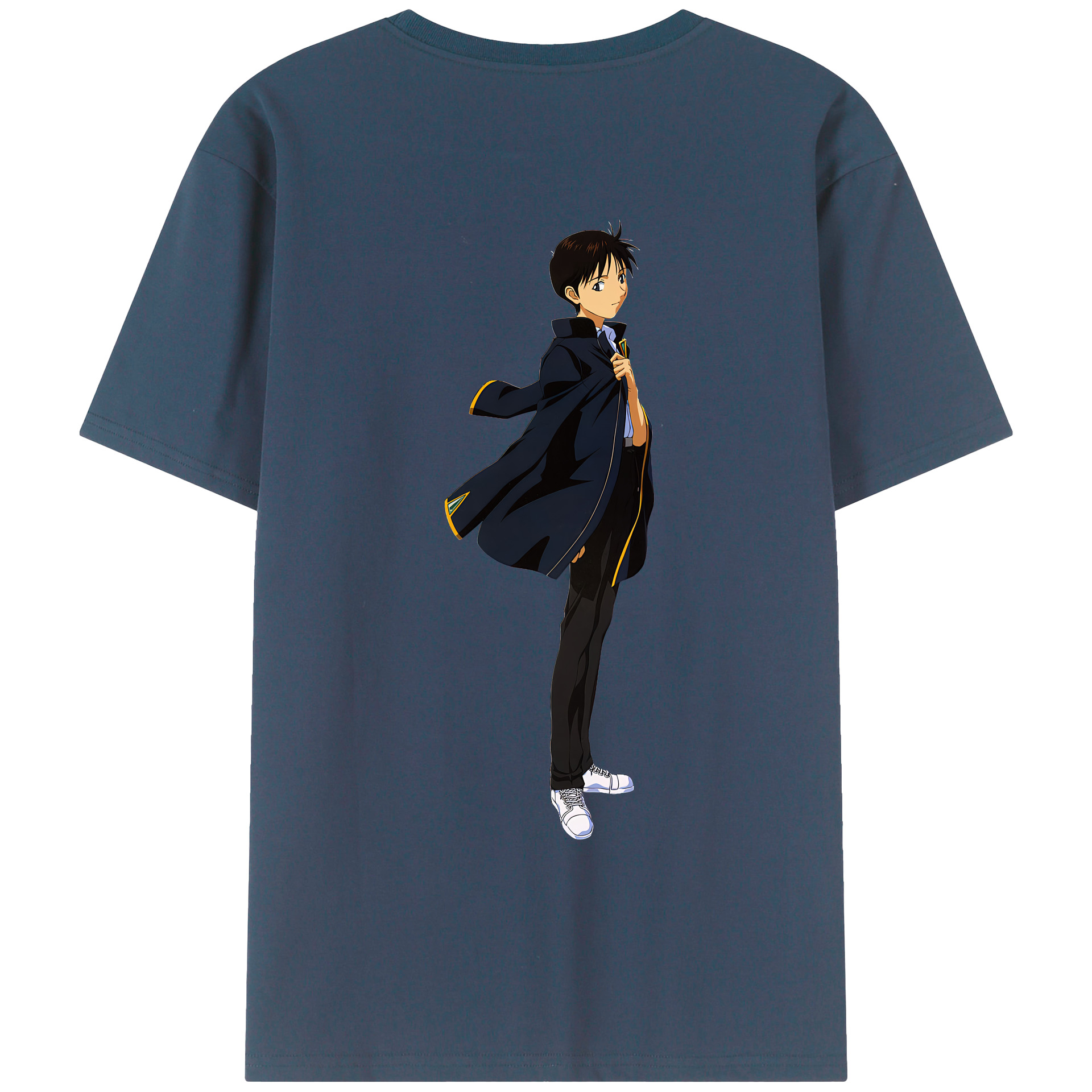 （画像用） EVA 新世紀エヴァンゲリオン 綿100％ メンズ半袖Tシャツ（バックプリント） 通気性