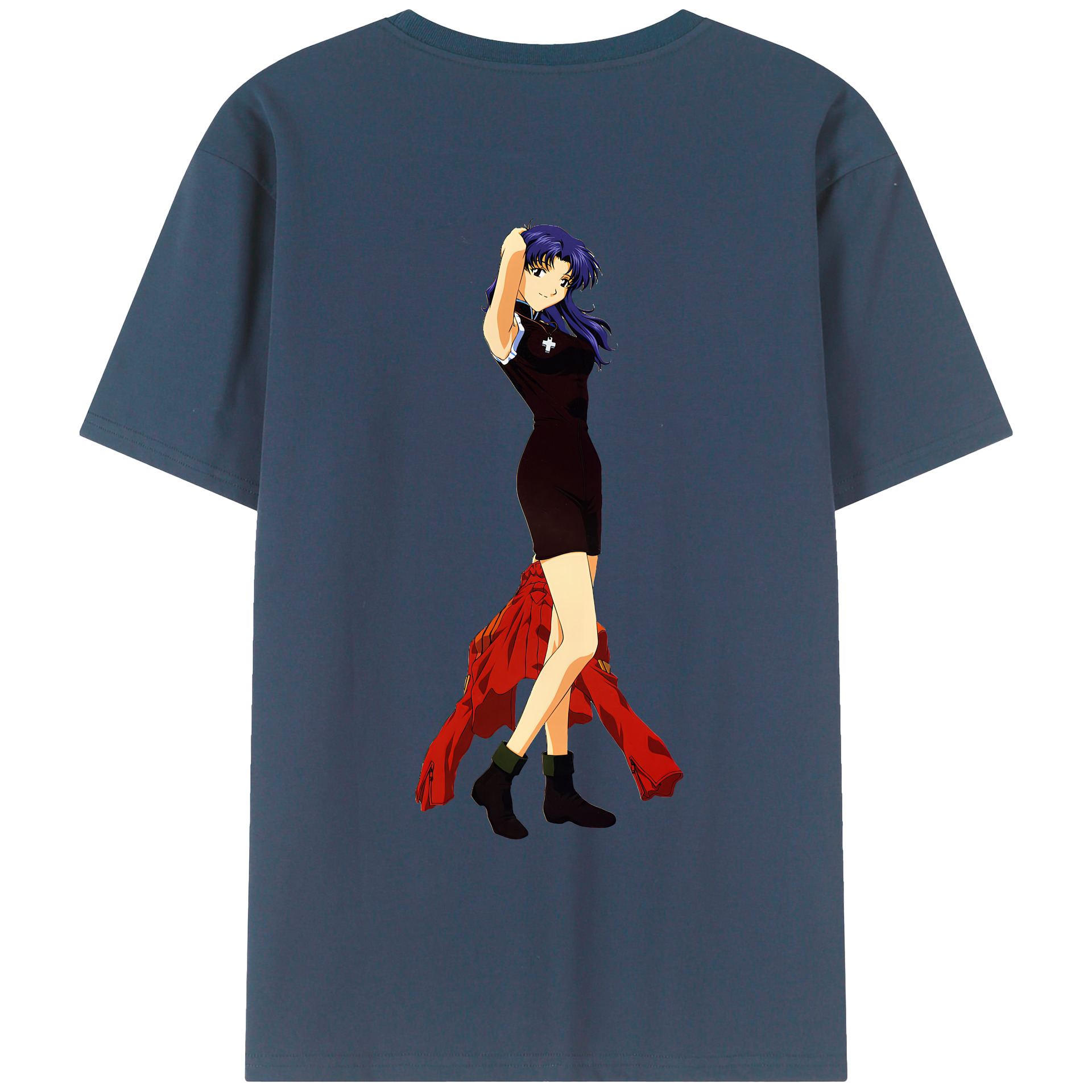 （画像用） EVA 新世紀エヴァンゲリオン 綿100％ メンズ半袖Tシャツ（バックプリント） 通気性