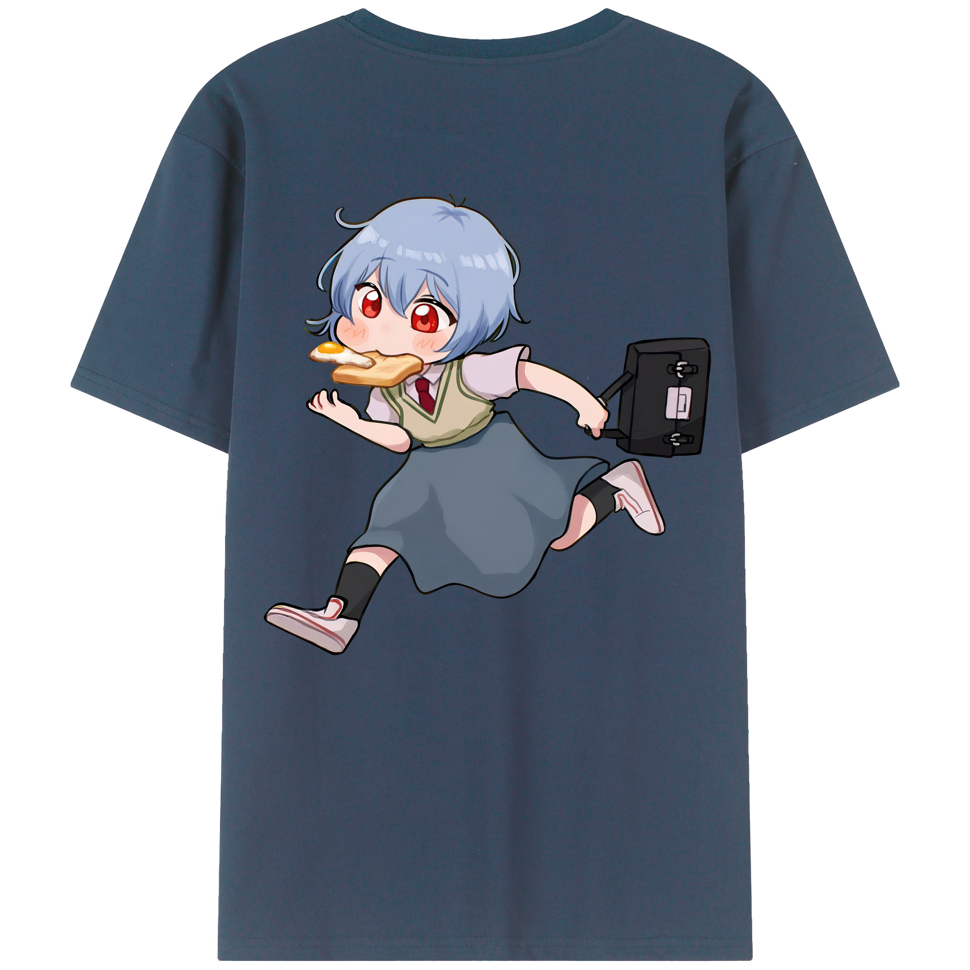 （画像用） EVA 新世紀エヴァンゲリオン 綿100％ メンズ半袖Tシャツ（バックプリント） 通気性