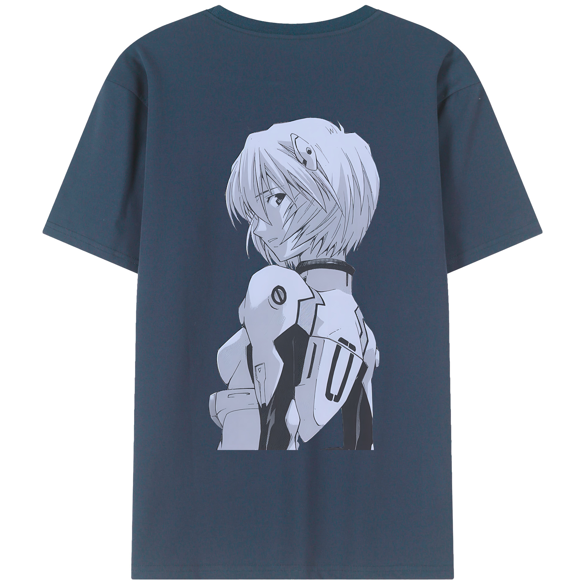 （画像用） EVA 新世紀エヴァンゲリオン 綿100％ メンズ半袖Tシャツ（バックプリント） 通気性