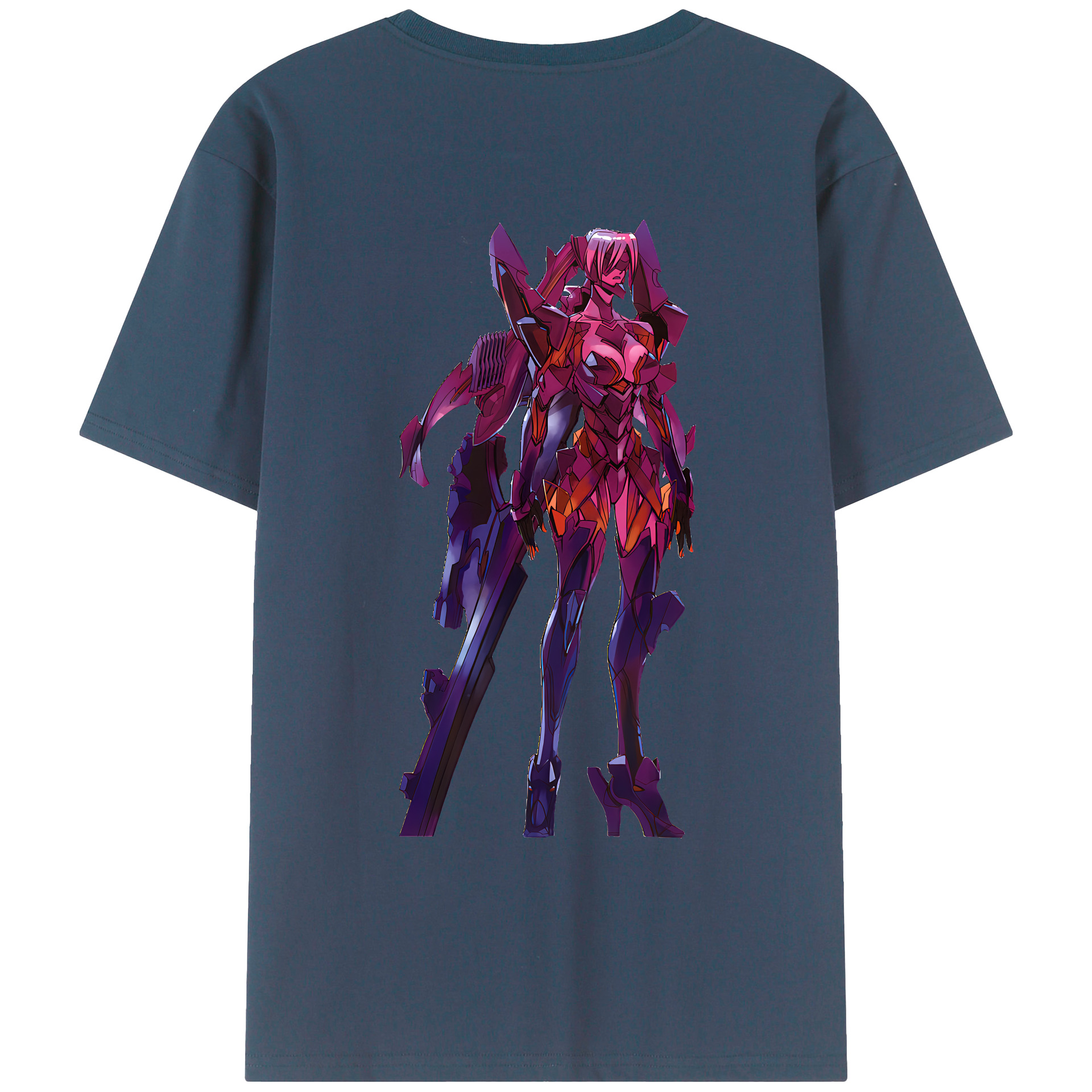 （画像用） EVA 新世紀エヴァンゲリオン 綿100％ メンズ半袖Tシャツ（バックプリント） 通気性