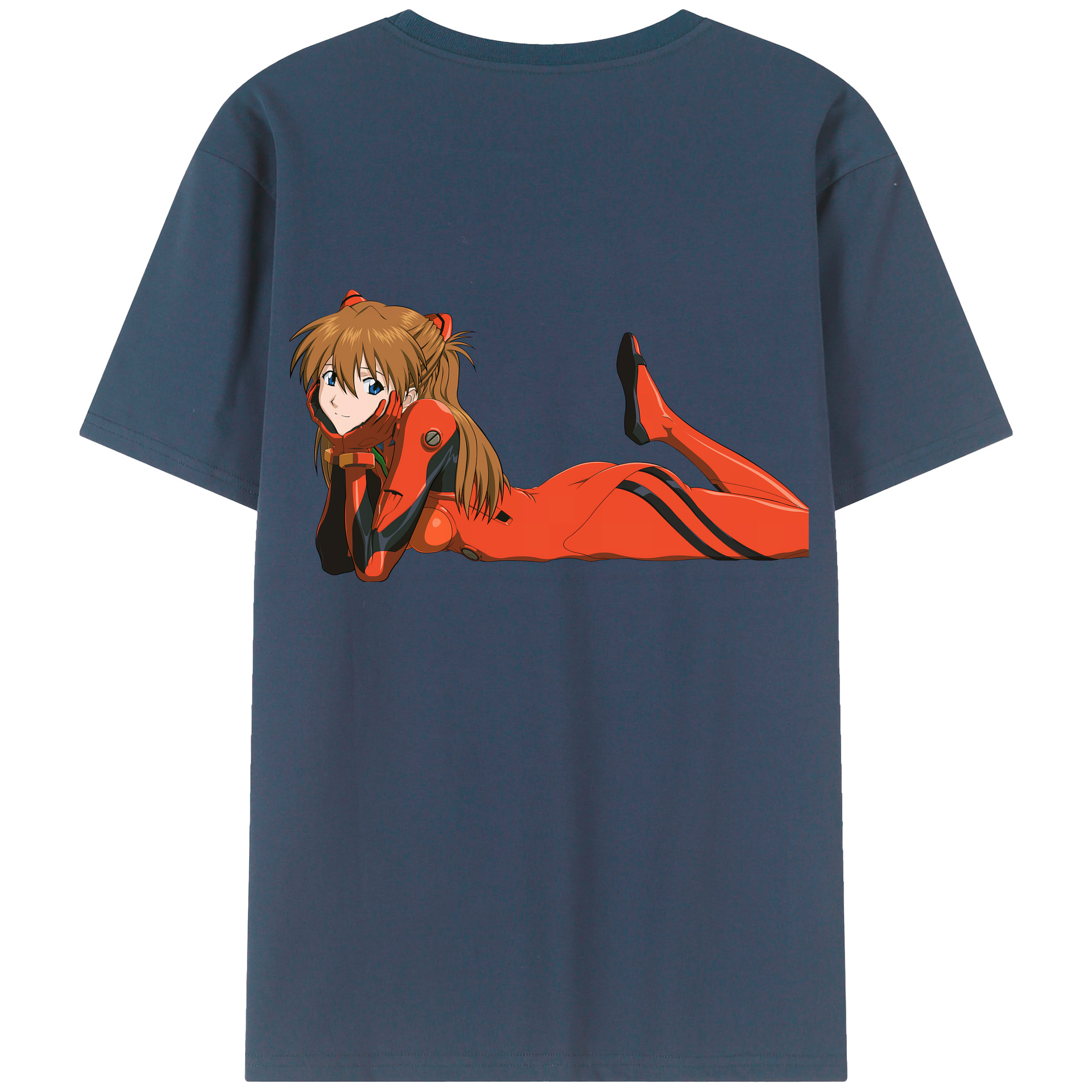 （画像用） EVA 新世紀エヴァンゲリオン 綿100％ メンズ半袖Tシャツ（バックプリント） 通気性