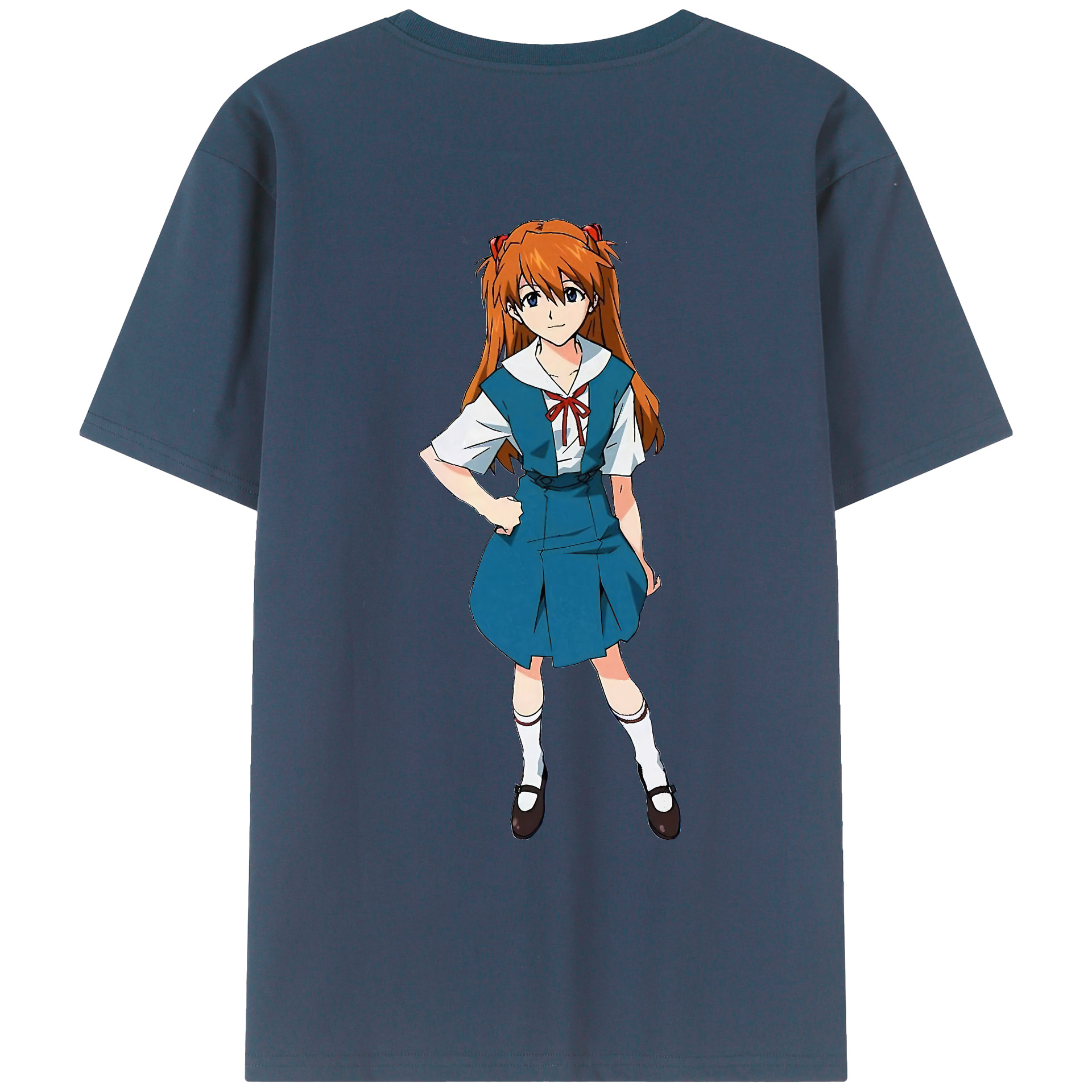 （画像用） EVA 新世紀エヴァンゲリオン 綿100％ メンズ半袖Tシャツ（バックプリント） 通気性