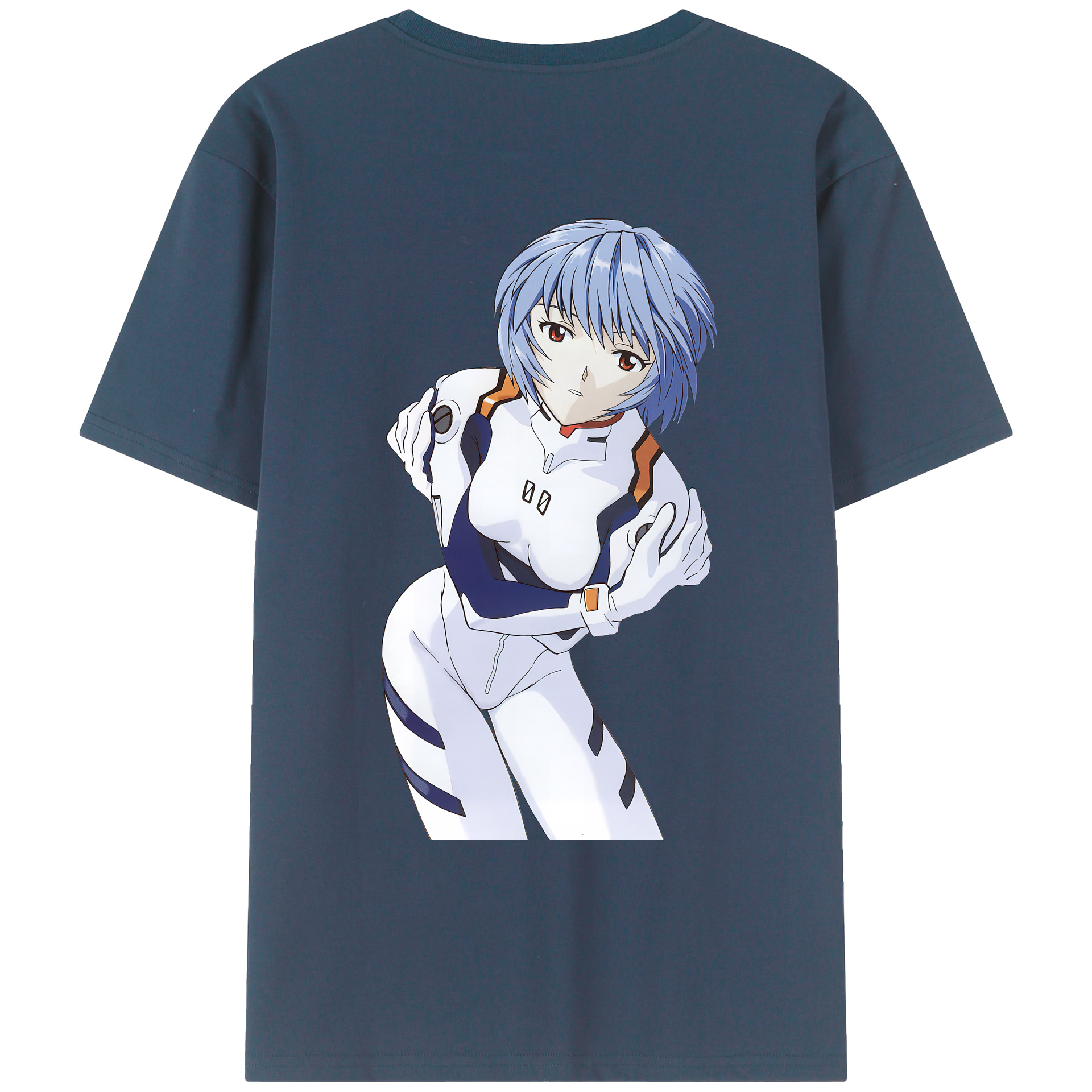 （画像用） EVA 新世紀エヴァンゲリオン 綿100％ メンズ半袖Tシャツ（バックプリント） 通気性