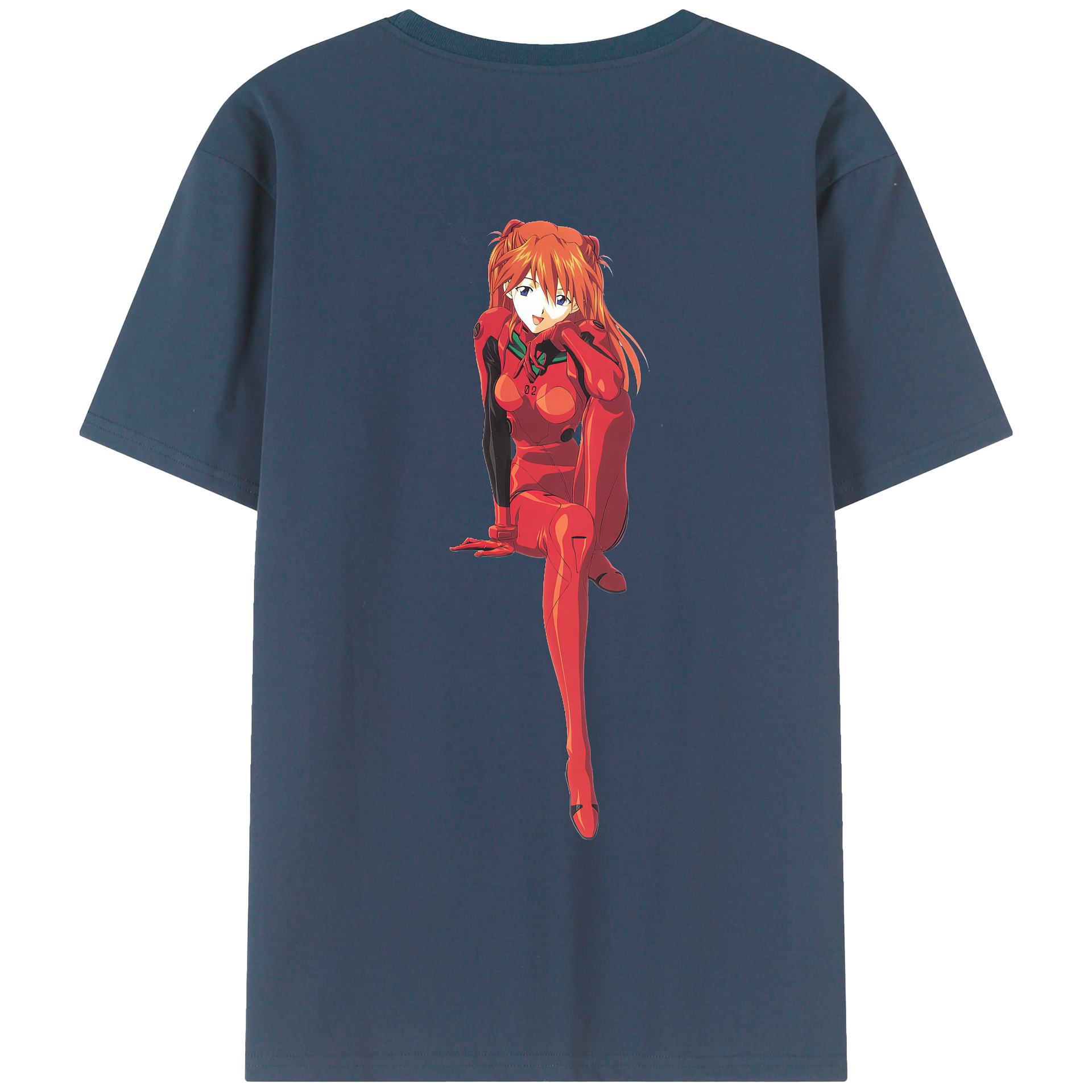 （画像用） EVA 新世紀エヴァンゲリオン 綿100％ メンズ半袖Tシャツ（バックプリント） 通気性