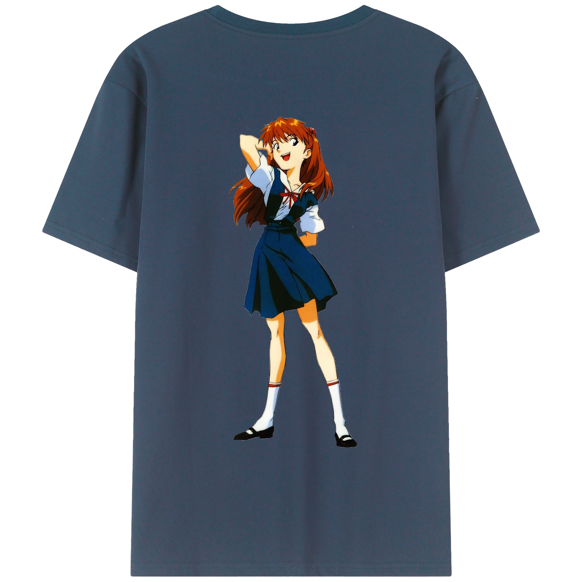 （画像用） EVA 新世紀エヴァンゲリオン 綿100％ メンズ半袖Tシャツ（バックプリント） 通気性