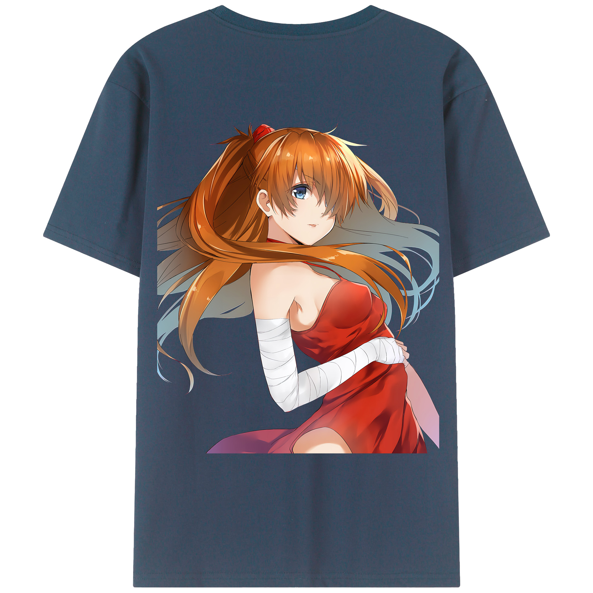 （画像用） EVA 新世紀エヴァンゲリオン 綿100％ メンズ半袖Tシャツ（バックプリント） 通気性