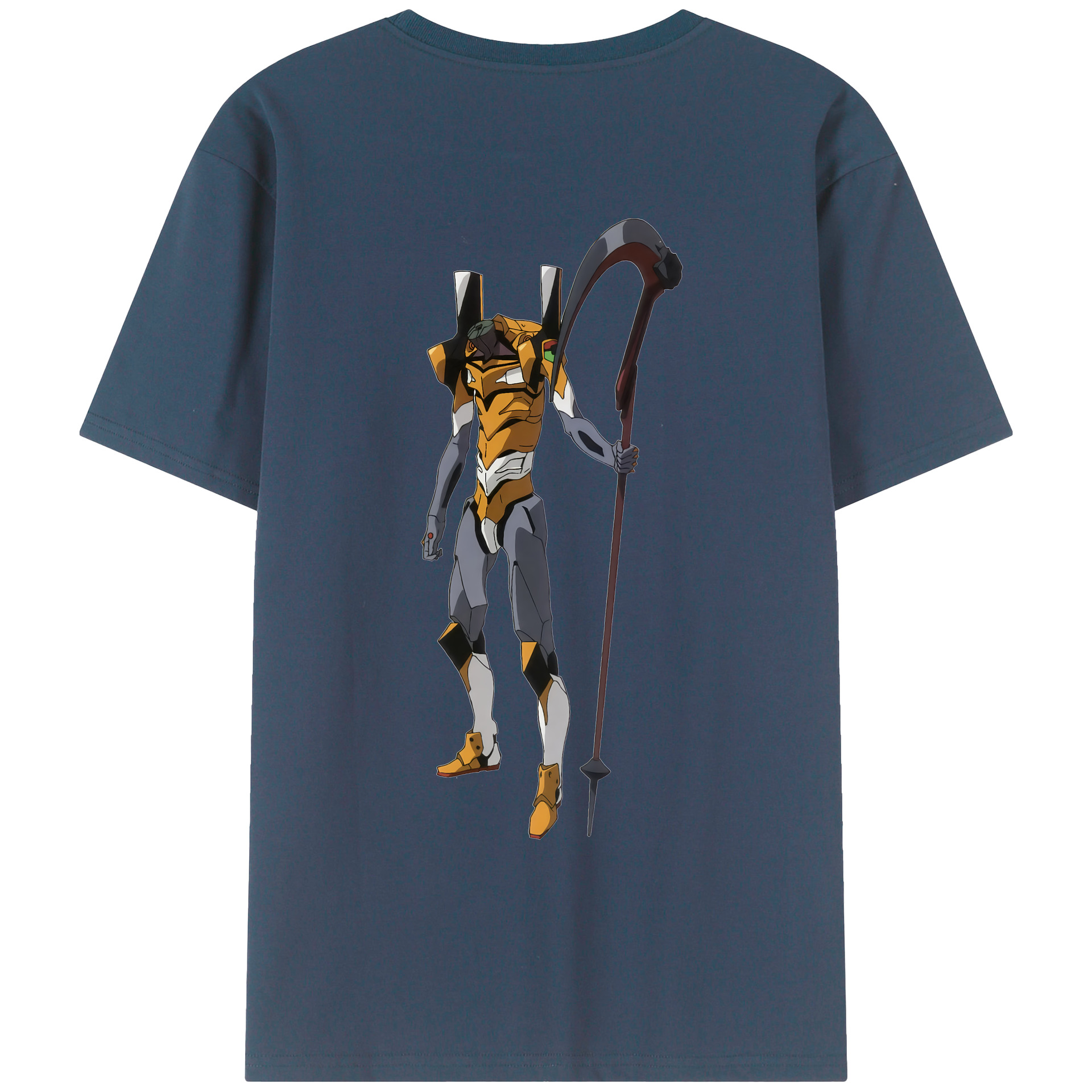 （画像用） EVA 新世紀エヴァンゲリオン 綿100％ メンズ半袖Tシャツ（バックプリント） 通気性