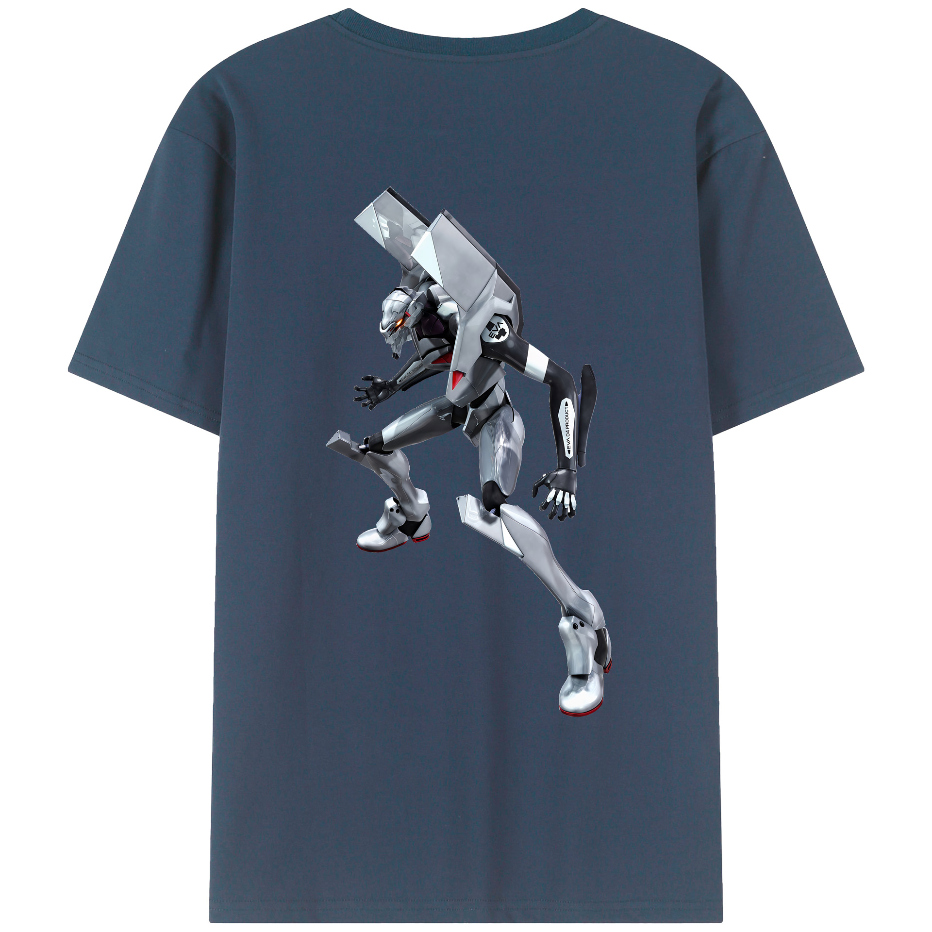 （画像用） EVA 新世紀エヴァンゲリオン 綿100％ メンズ半袖Tシャツ（バックプリント） 通気性
