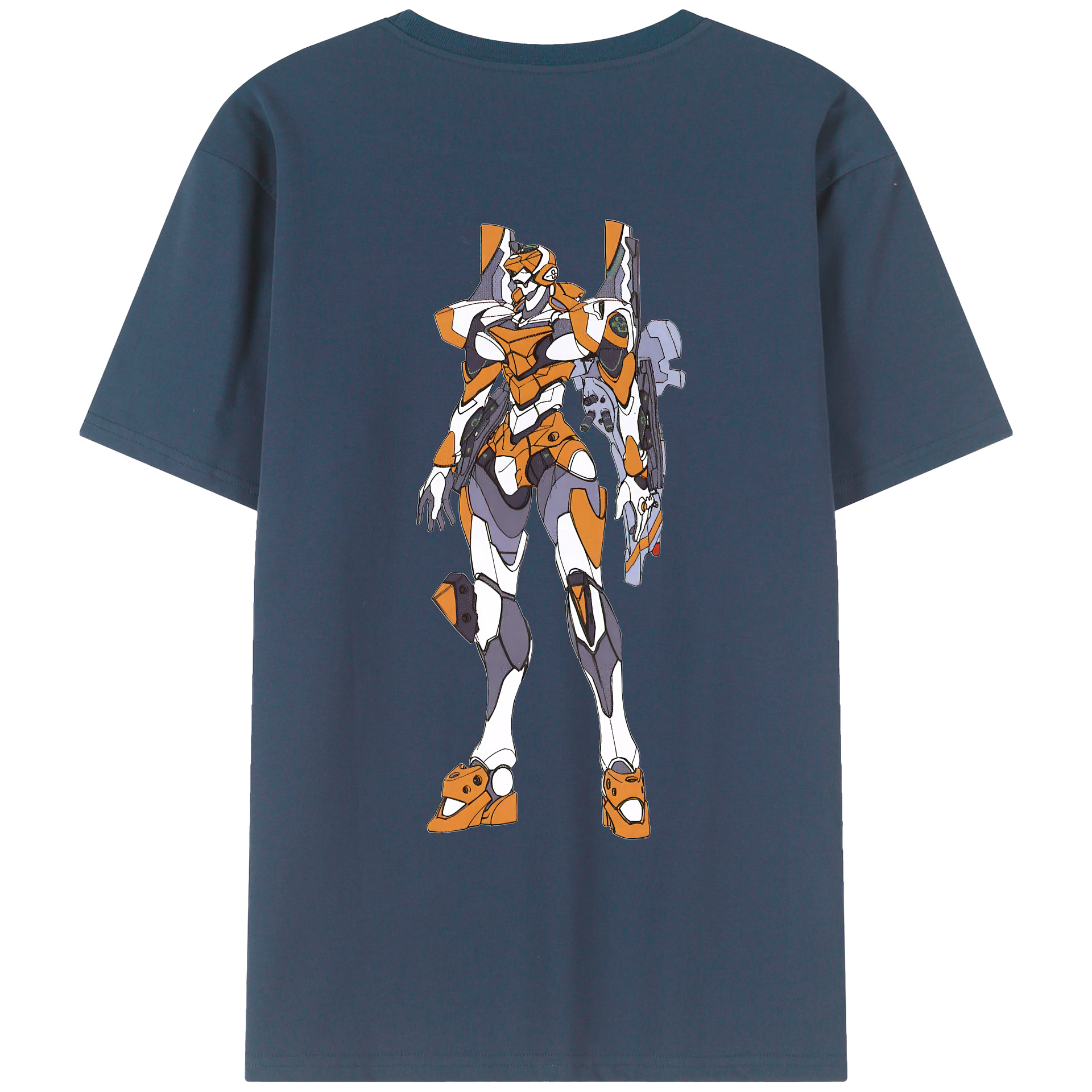 （画像用） EVA 新世紀エヴァンゲリオン 綿100％ メンズ半袖Tシャツ（バックプリント） 通気性