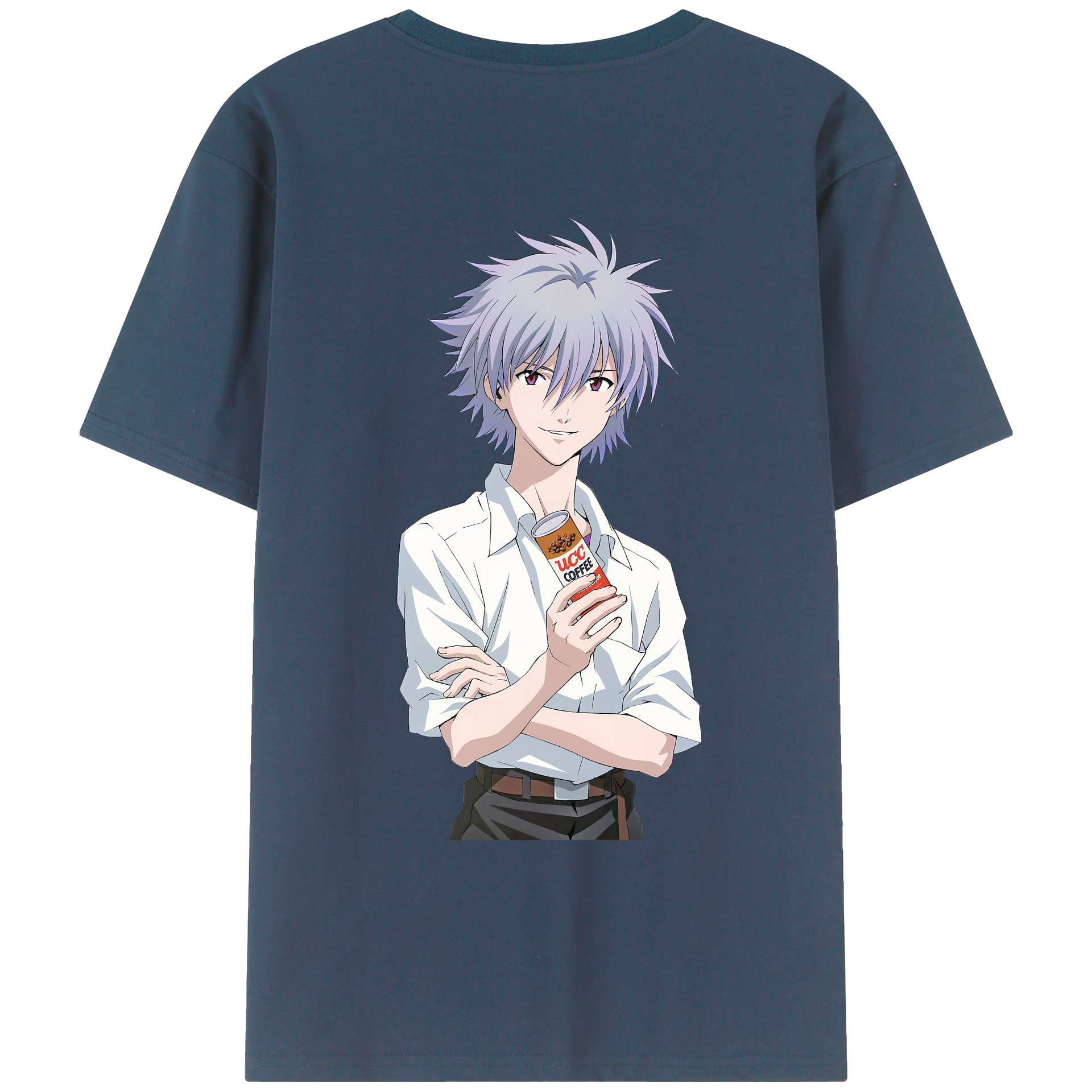 （画像用） EVA 新世紀エヴァンゲリオン 綿100％ メンズ半袖Tシャツ（バックプリント） 通気性