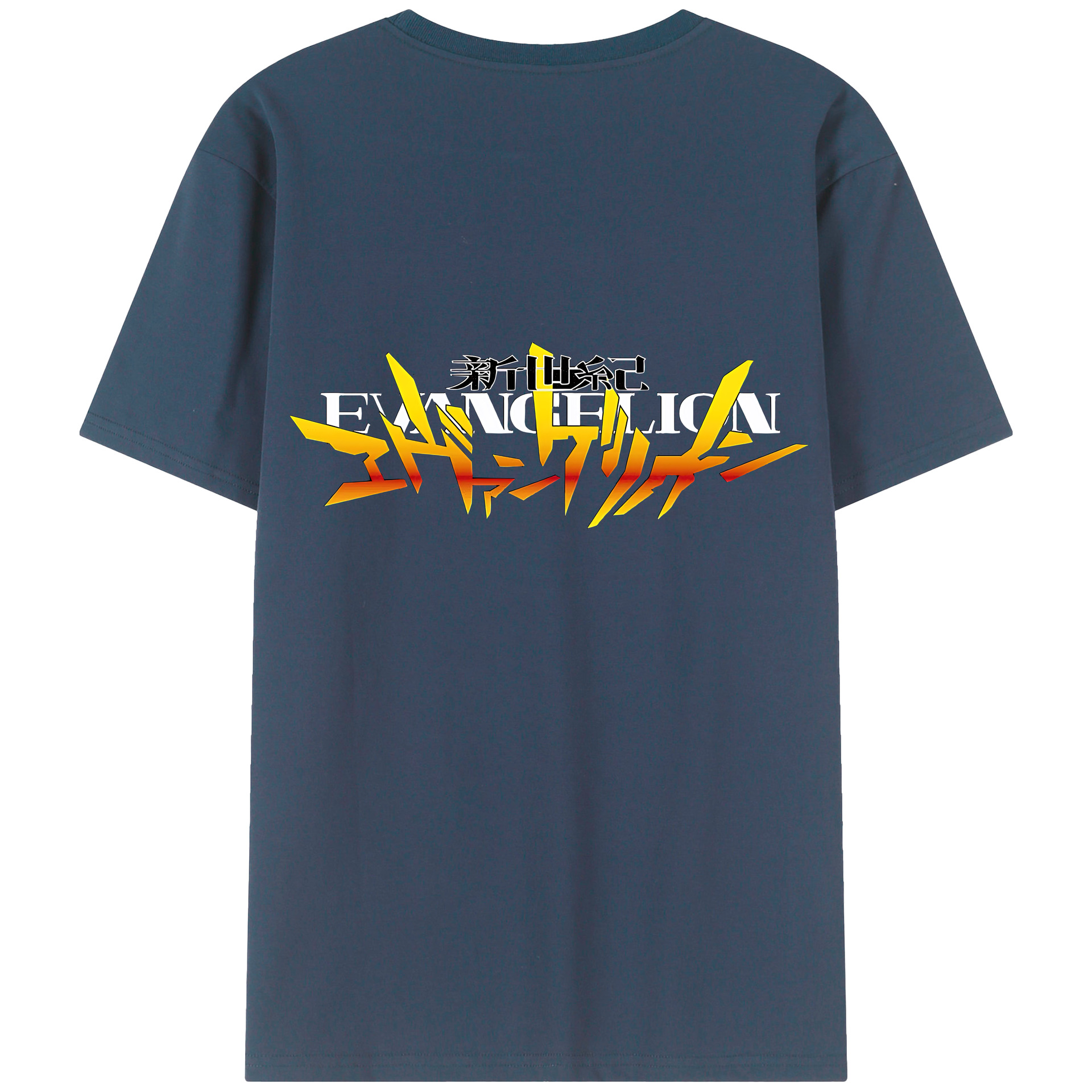 （画像用） EVA 新世紀エヴァンゲリオン 綿100％ メンズ半袖Tシャツ（バックプリント） 通気性