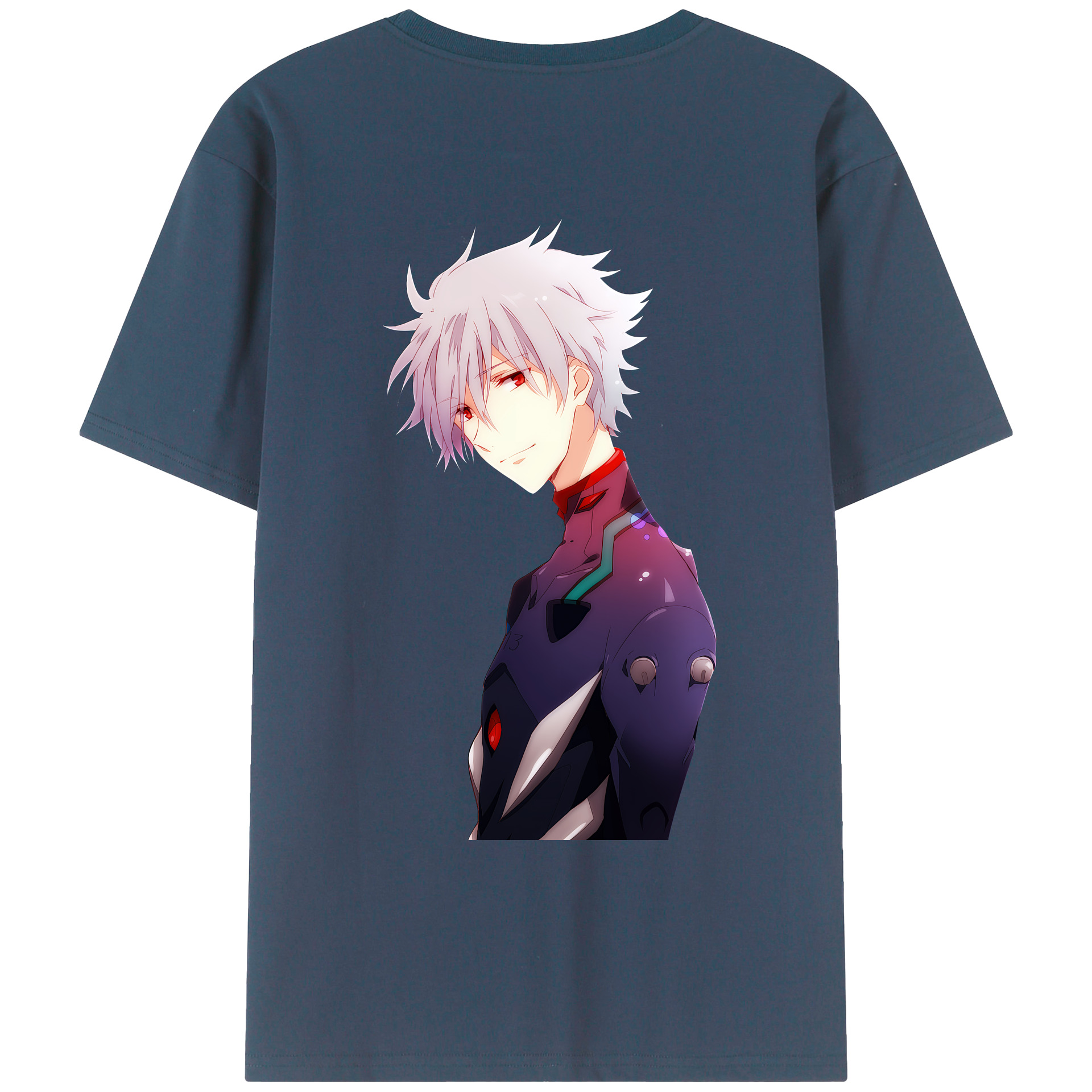 （画像用） EVA 新世紀エヴァンゲリオン 綿100％ メンズ半袖Tシャツ（バックプリント） 通気性