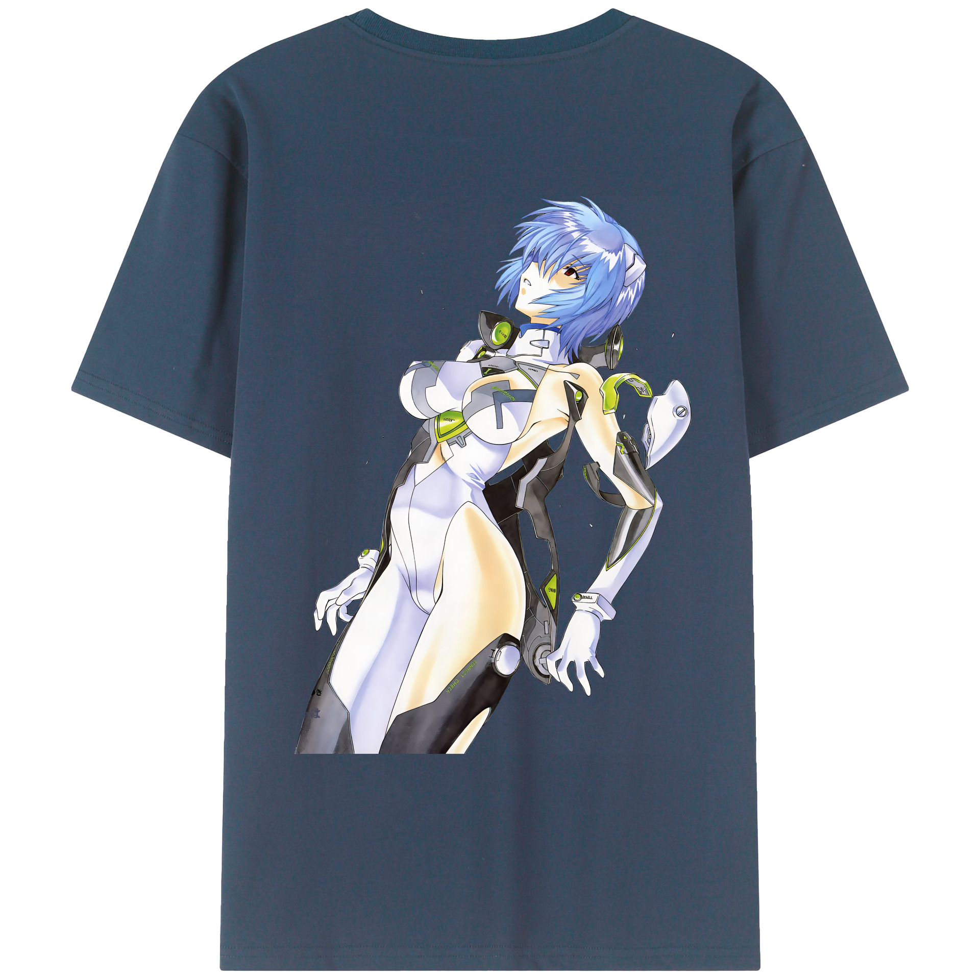 （画像用） EVA 新世紀エヴァンゲリオン 綿100％ メンズ半袖Tシャツ（バックプリント） 通気性
