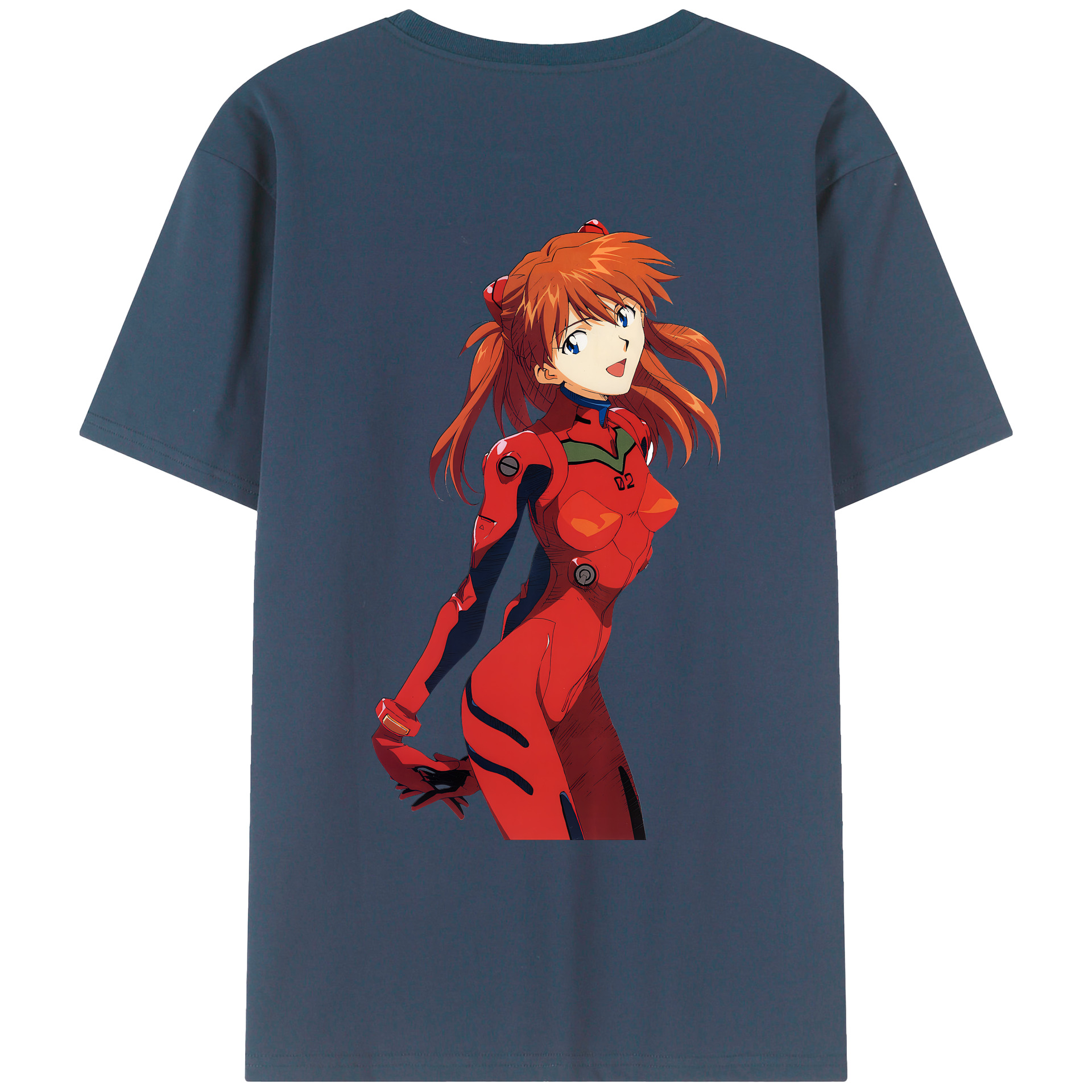 （画像用） EVA 新世紀エヴァンゲリオン 綿100％ メンズ半袖Tシャツ（バックプリント） 通気性