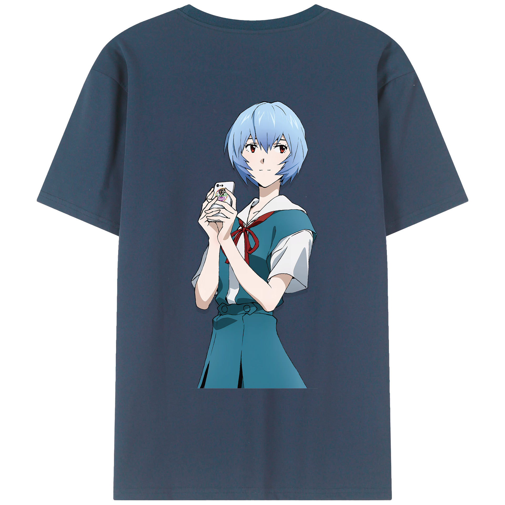 （画像用） EVA 新世紀エヴァンゲリオン 綿100％ メンズ半袖Tシャツ（バックプリント） 通気性