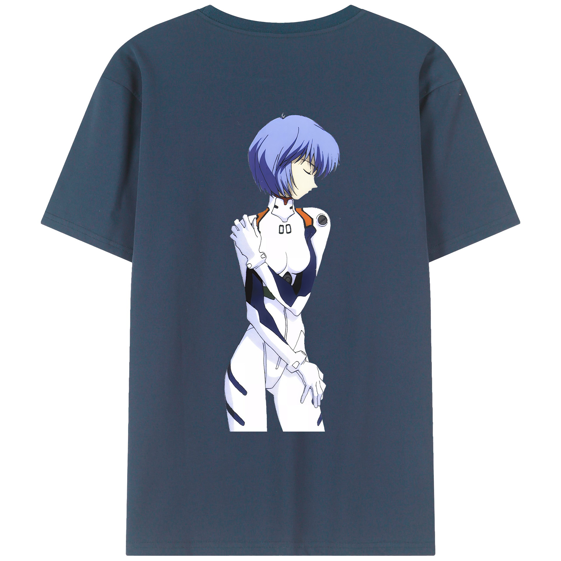 （画像用） EVA 新世紀エヴァンゲリオン 綿100％ メンズ半袖Tシャツ（バックプリント） 通気性