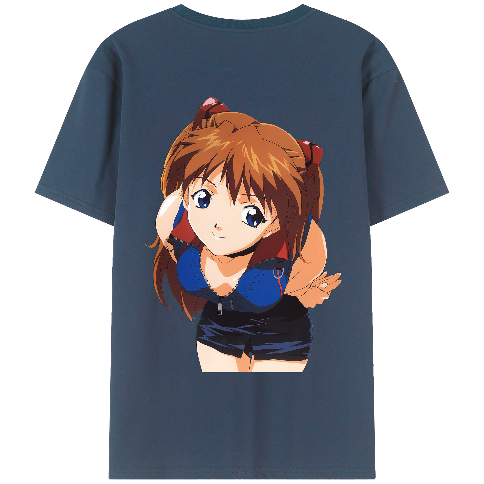 （画像用） EVA 新世紀エヴァンゲリオン 綿100％ メンズ半袖Tシャツ（バックプリント） 通気性