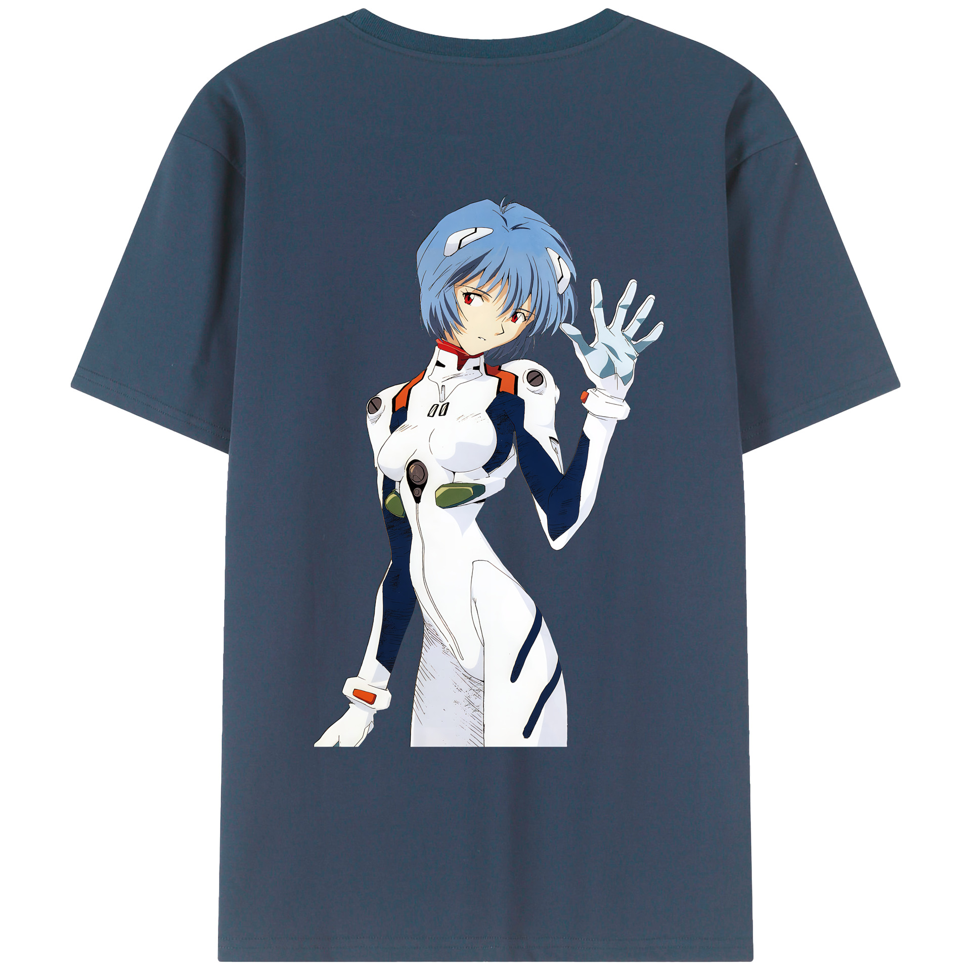 （画像用） EVA 新世紀エヴァンゲリオン 綿100％ メンズ半袖Tシャツ（バックプリント） 通気性