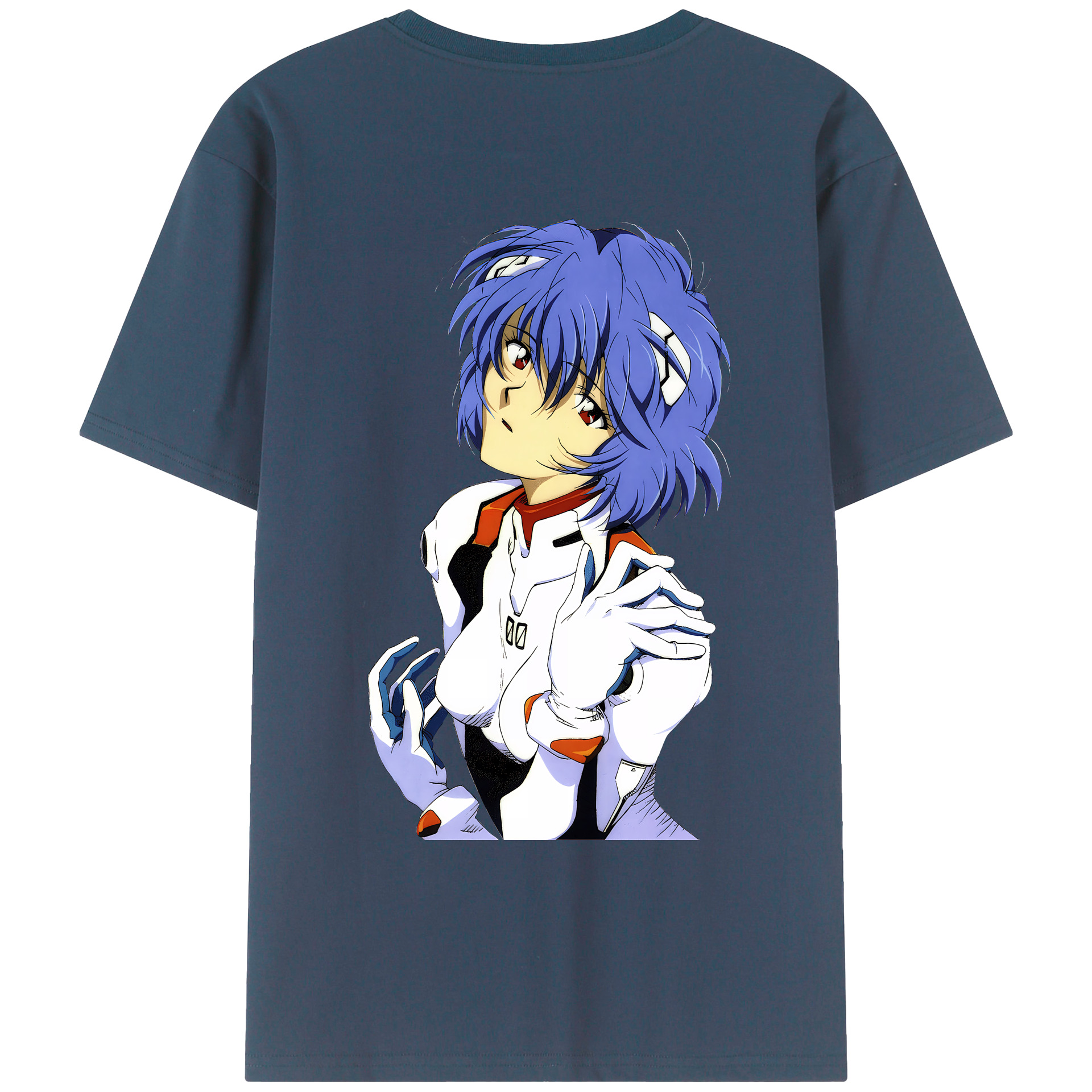 （画像用） EVA 新世紀エヴァンゲリオン 綿100％ メンズ半袖Tシャツ（バックプリント） 通気性