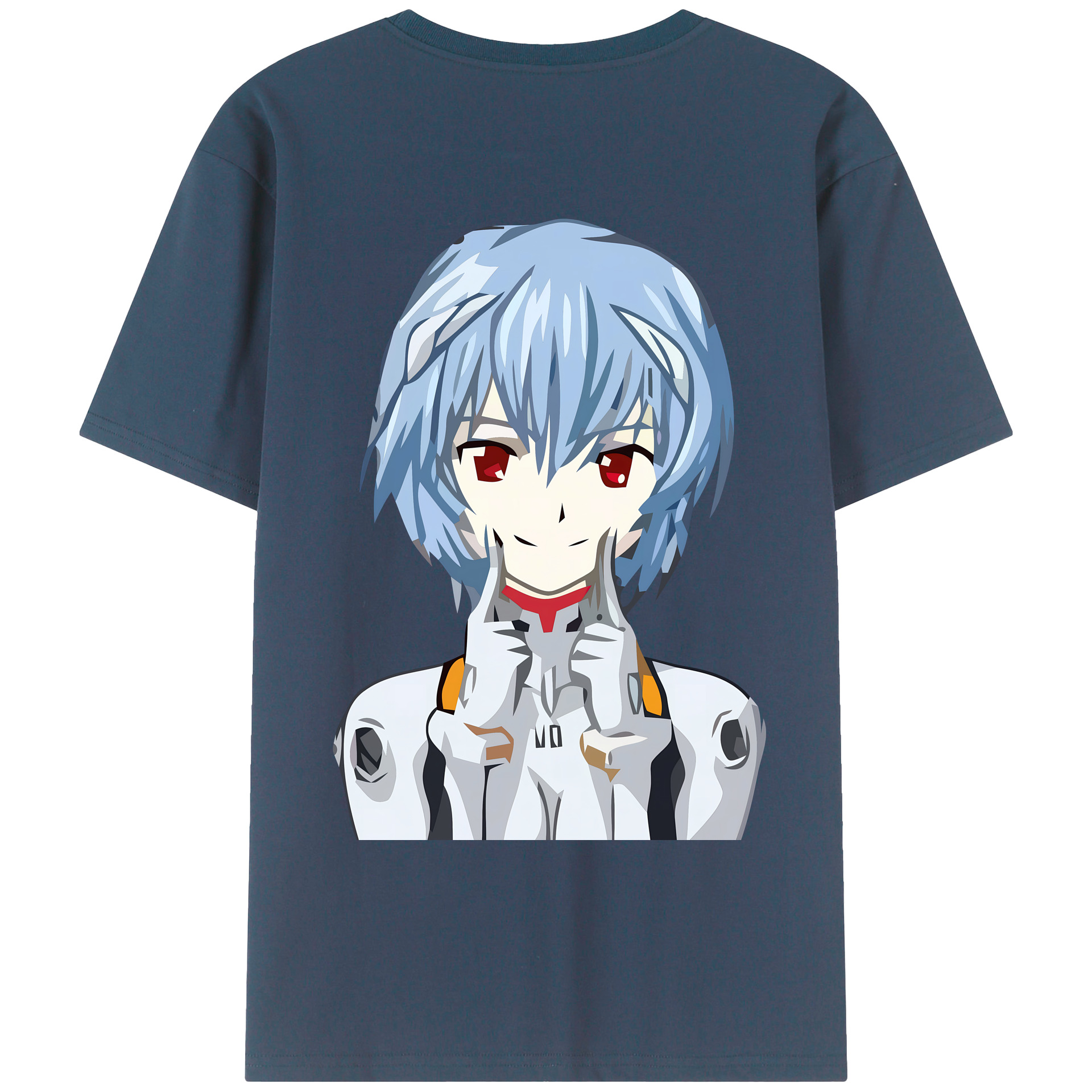 （画像用） EVA 新世紀エヴァンゲリオン 綿100％ メンズ半袖Tシャツ（バックプリント） 通気性
