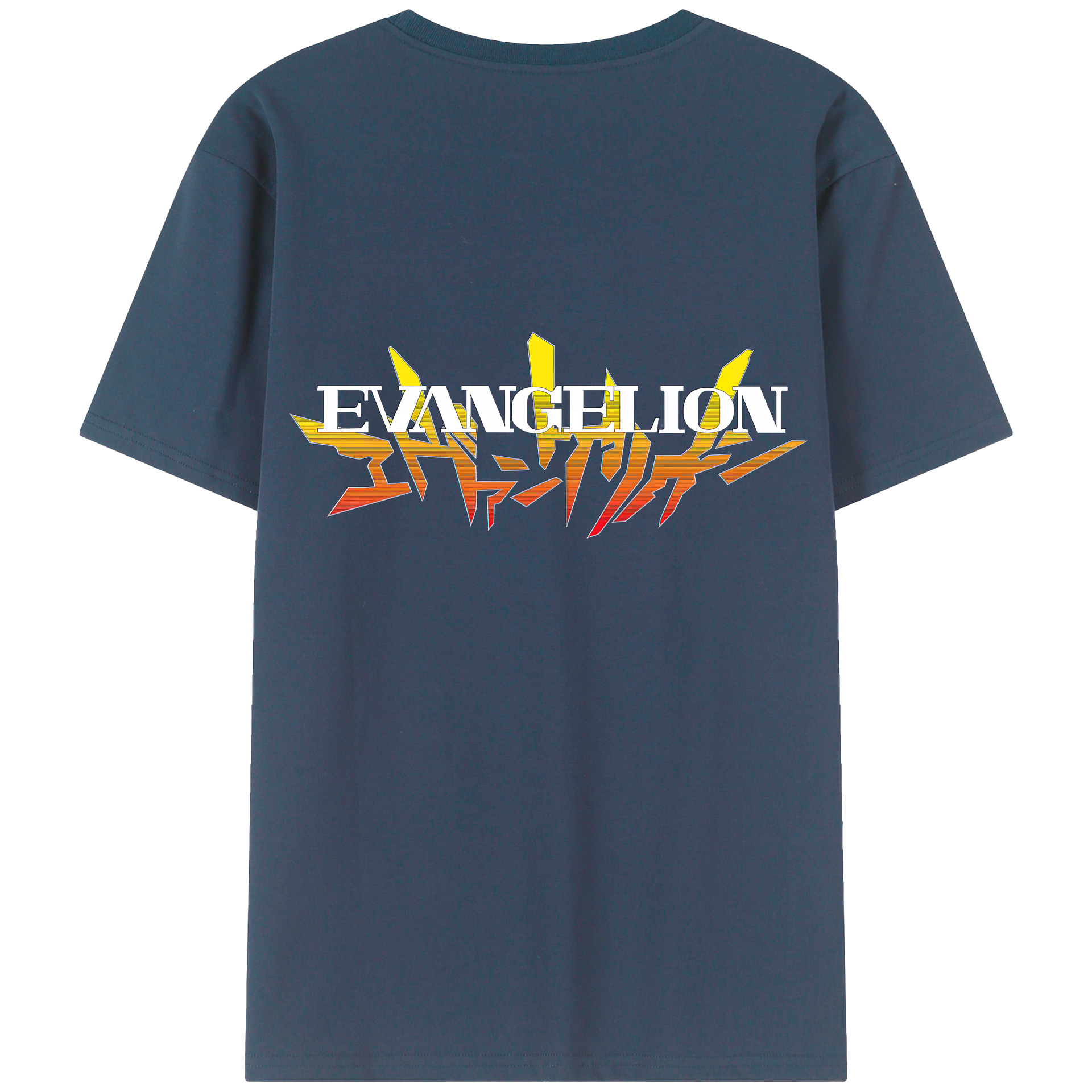 （画像用） EVA 新世紀エヴァンゲリオン 綿100％ メンズ半袖Tシャツ（バックプリント） 通気性
