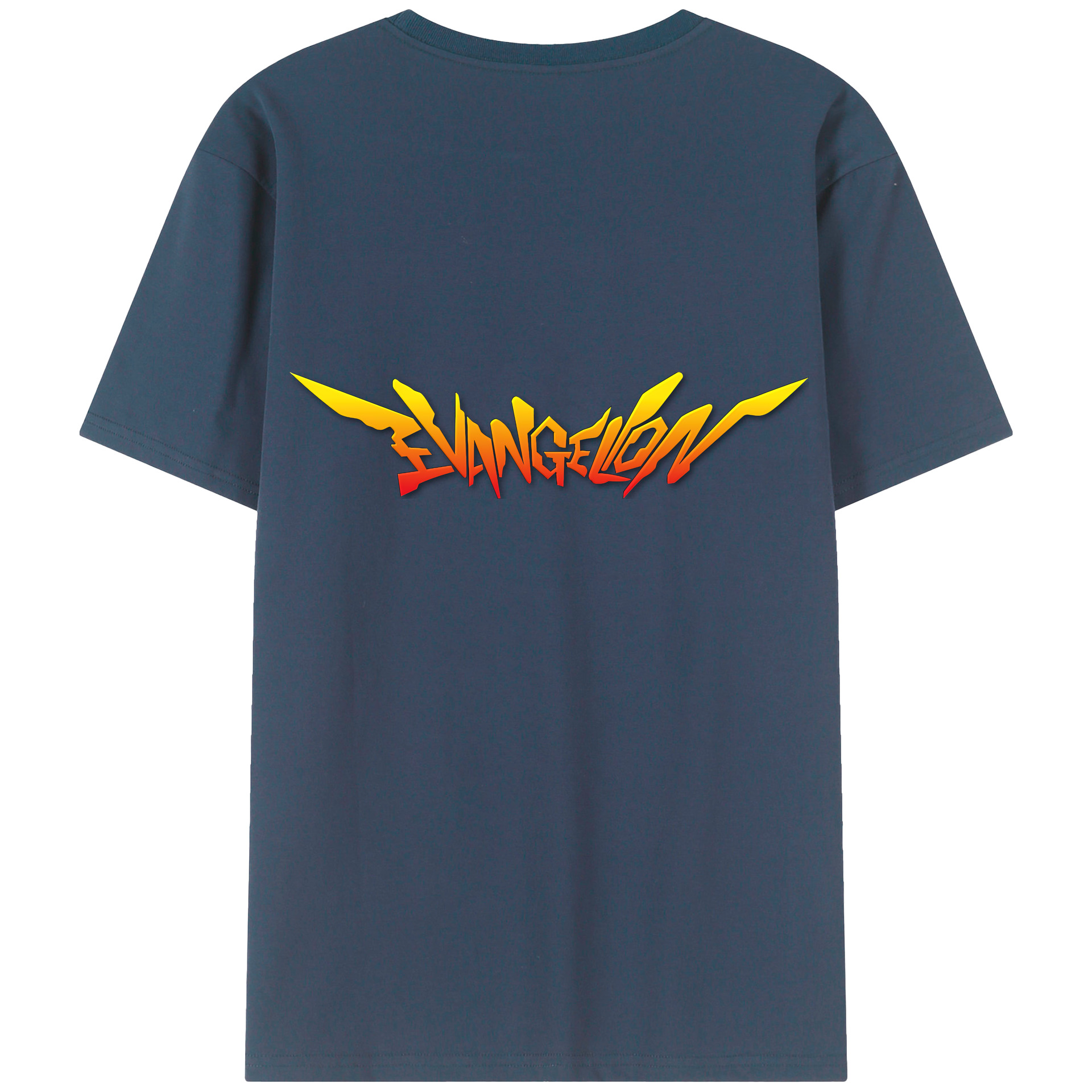 （画像用） EVA 新世紀エヴァンゲリオン 綿100％ メンズ半袖Tシャツ（バックプリント） 通気性