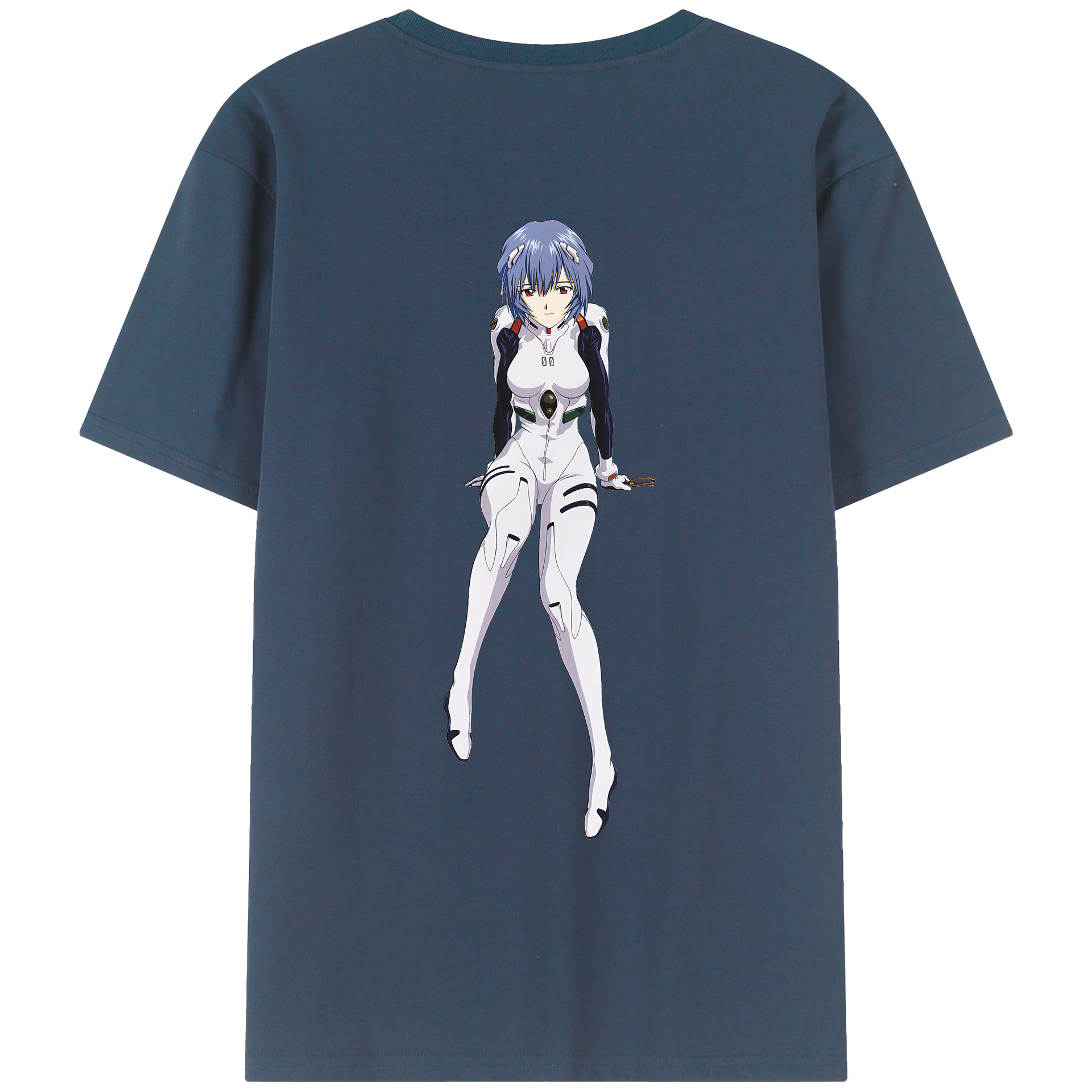 （画像用） EVA 新世紀エヴァンゲリオン 綿100％ メンズ半袖Tシャツ（バックプリント） 通気性