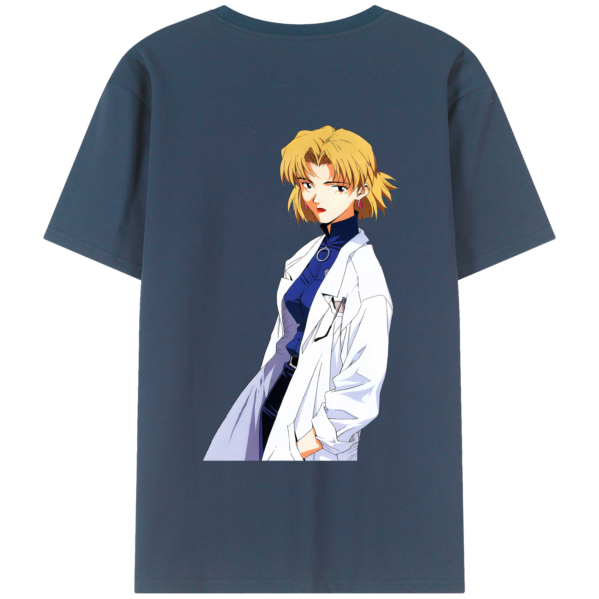 （画像用） EVA 新世紀エヴァンゲリオン 綿100％ メンズ半袖Tシャツ（バックプリント） 通気性