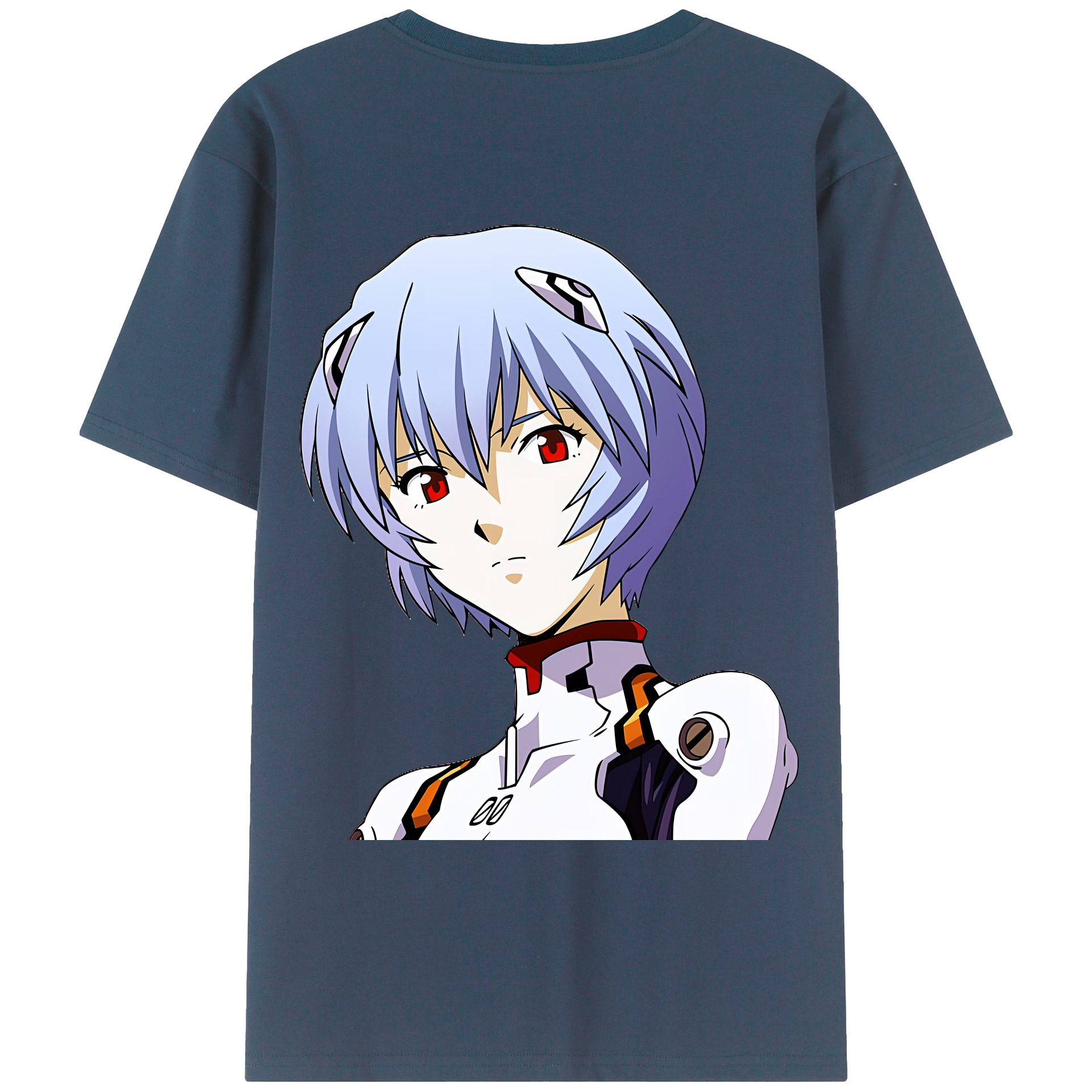 （画像用） EVA 新世紀エヴァンゲリオン 綿100％ メンズ半袖Tシャツ（バックプリント） 通気性