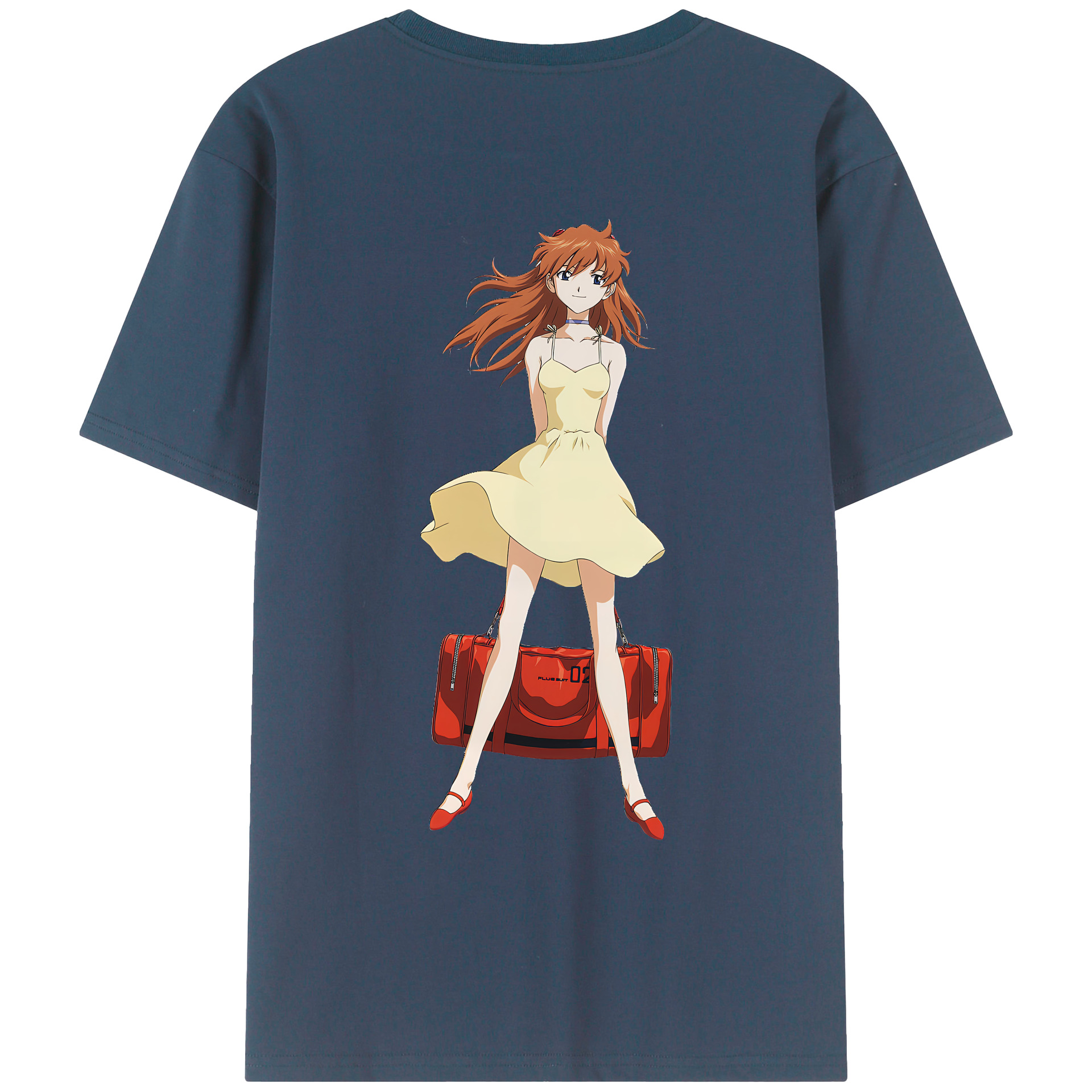 （画像用） EVA 新世紀エヴァンゲリオン 綿100％ メンズ半袖Tシャツ（バックプリント） 通気性